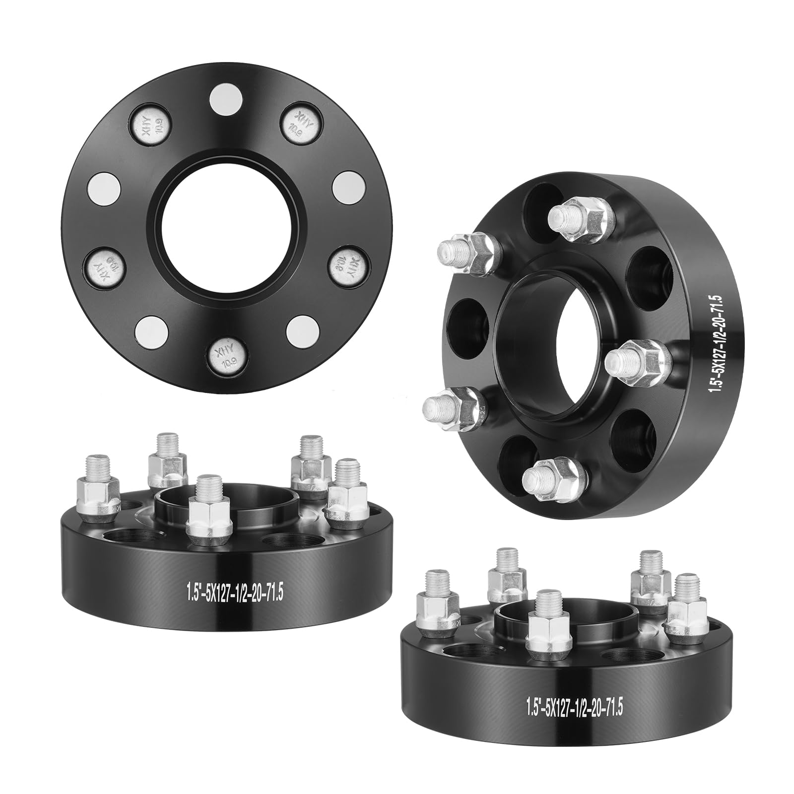 VEVOR Spurverbreiterungen, 1,5 Zoll 5 x 5,5 Zoll Radadapter, 5 Radbolzen, geschmiedet, 71,5 mm Bohrung, nabenzentrische M1/2-20 Bolzen-Abstandshalter, passend für Jeep Journey, WRANGLER von VEVOR