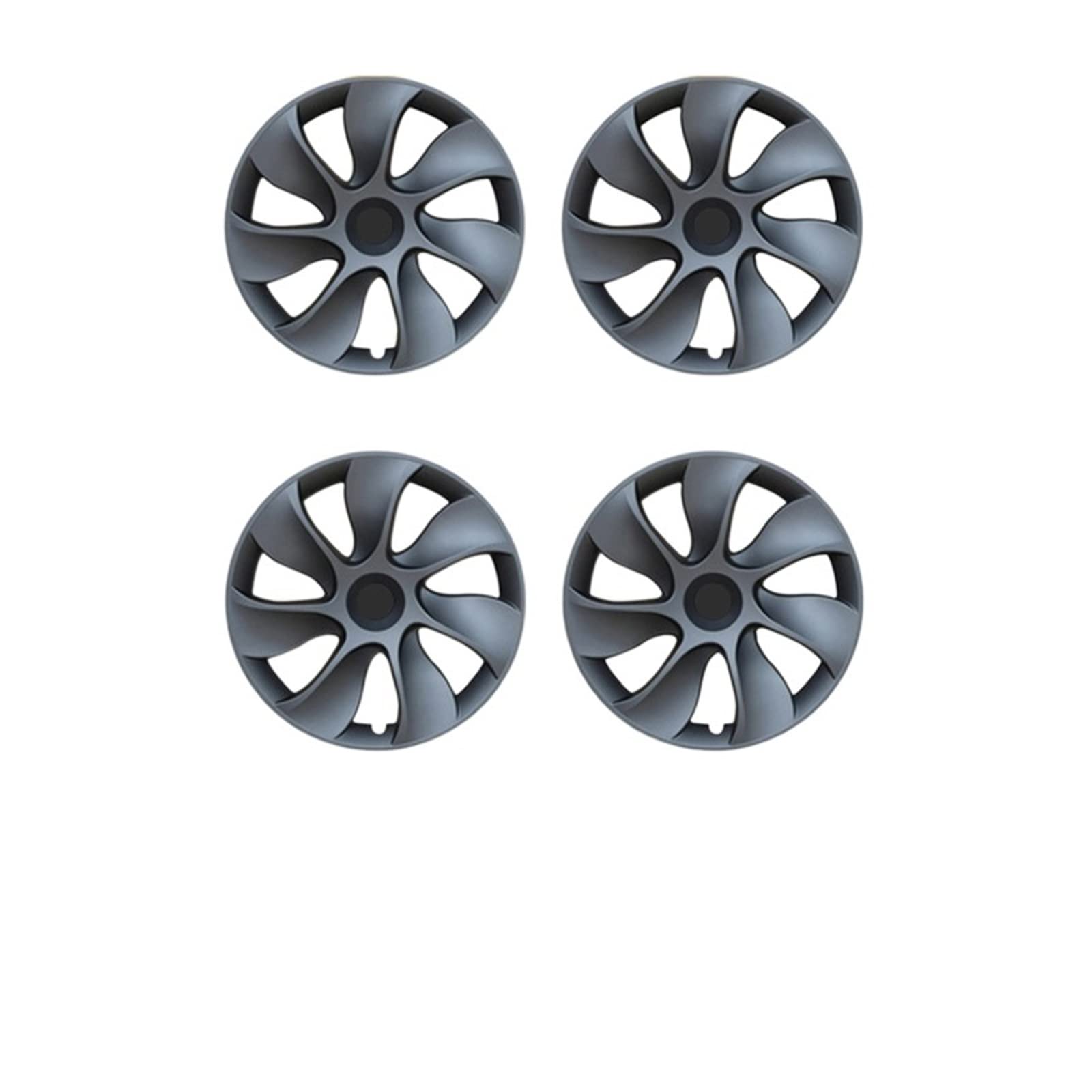 1 STK/4 STK 19-Zoll-Radkappe Kompatibel for Tesla Modell Y Radkappe Original Auto Ersatz Automobil ABS Abdeckung Trim Zubehör 2020-2022(4PCS Gun Grey) von VEXRLUHS