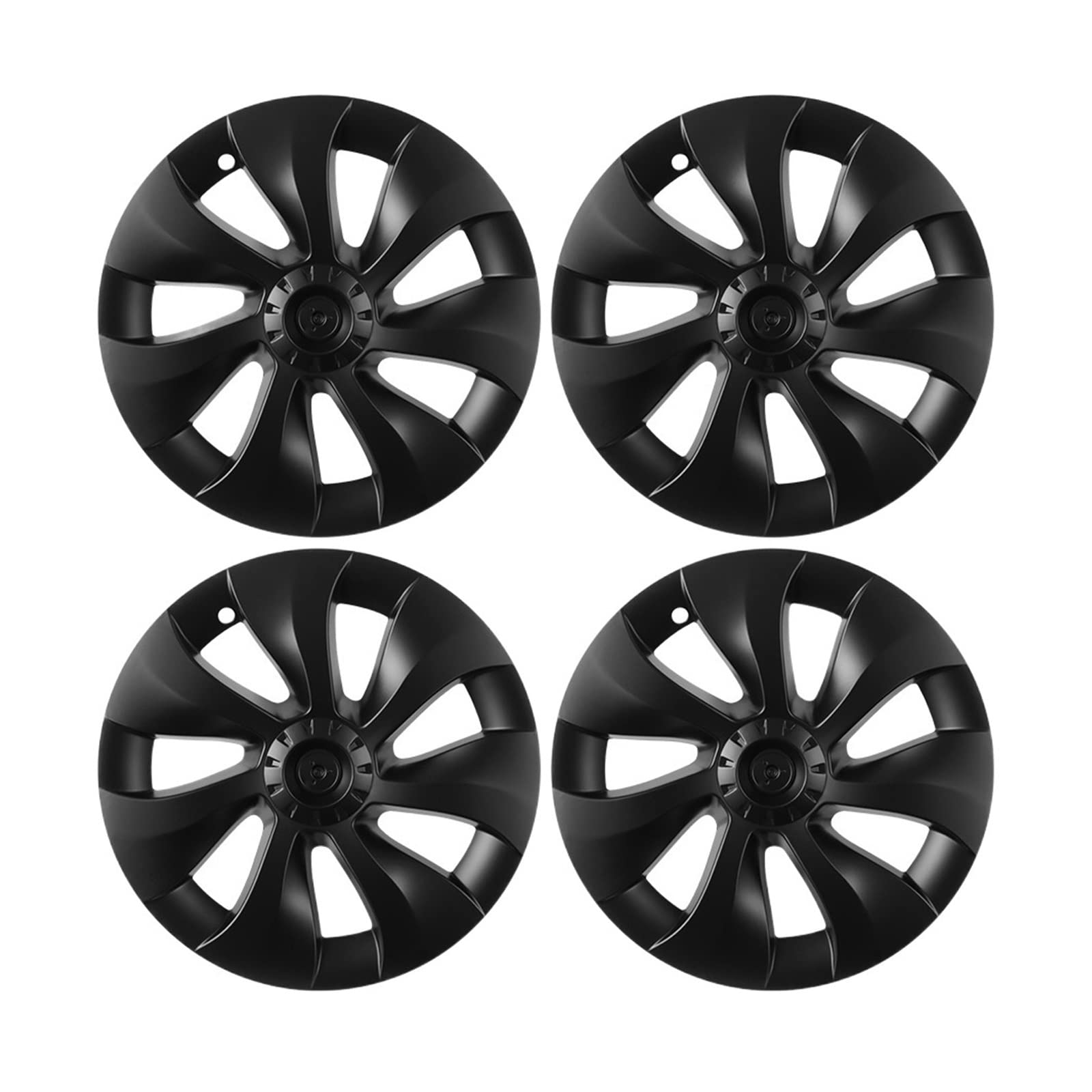 19-Zoll-Radkappen-Set, 4-teilig, Autozubehör, Ersatzradkappe, vollständige Abdeckung, Auto-Radkappe, kompatibel mit Tesla Model Y 2016–2022(Matte black) von VEXRLUHS