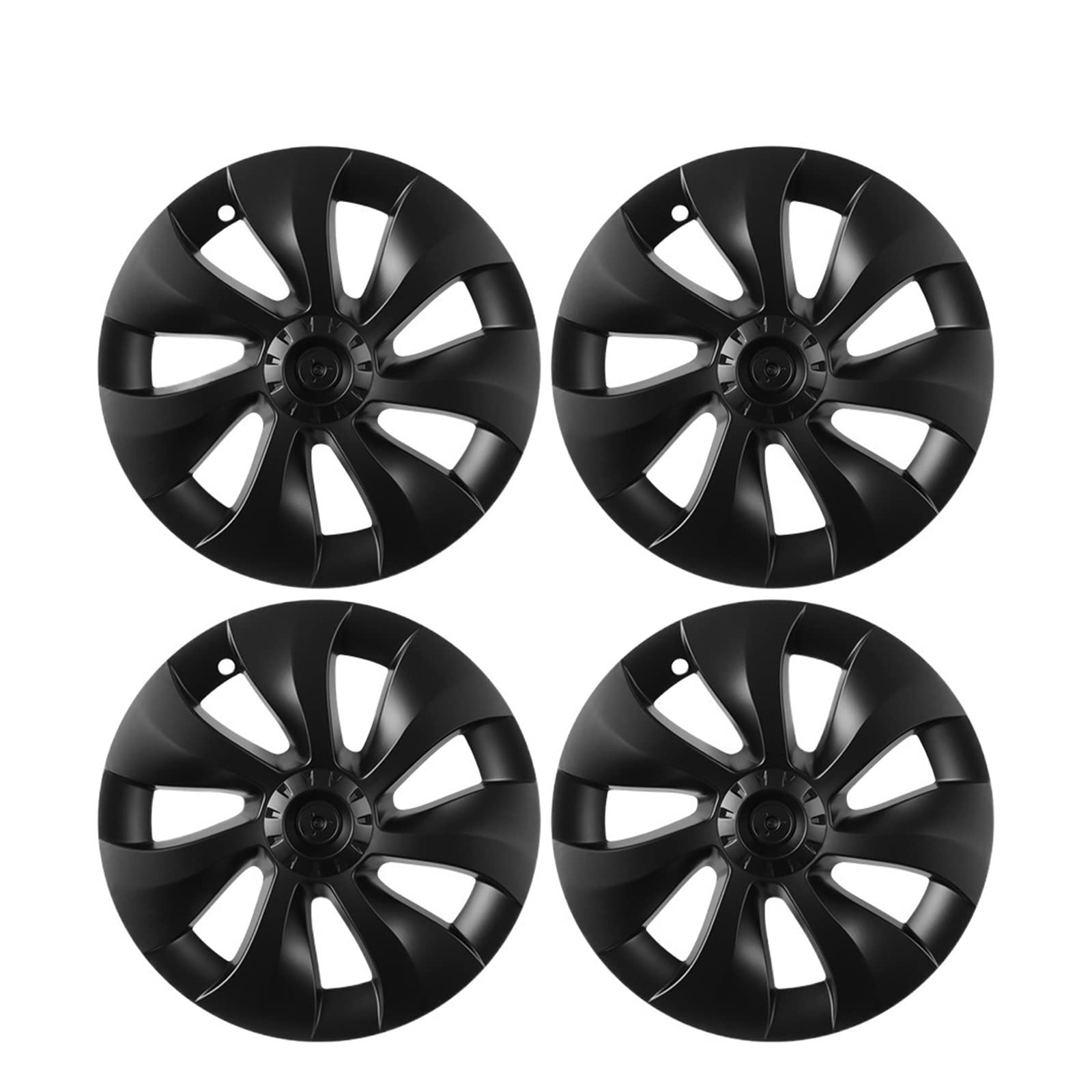 19-Zoll-Radkappen-Set for Autos, 4-teilig, Autozubehör, Ersatzradkappe, vollständige Abdeckung, kompatibel mit Tesla Model Y 2016–2022, Auto-Radkappe(Matter black a) von VEXRLUHS