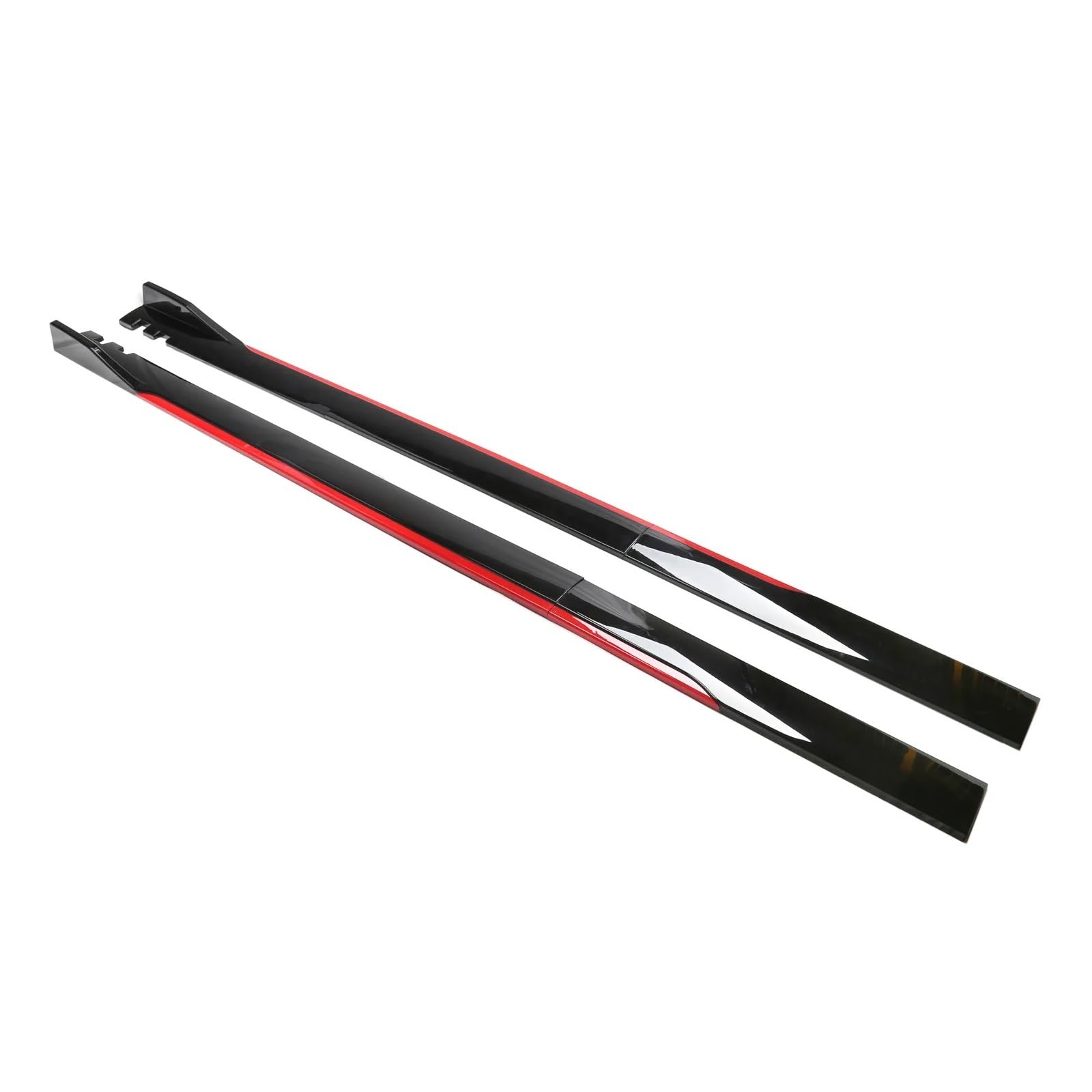 2 m/78,7 Zoll Universal-Seitenschwellerverlängerung, kompatibel mit BMW, kompatibel mit Benz/Toyota/Ad/Nissan/Honda/Rocker Plate Lip Separator Bumper Guards(Black Red) von VEXRLUHS