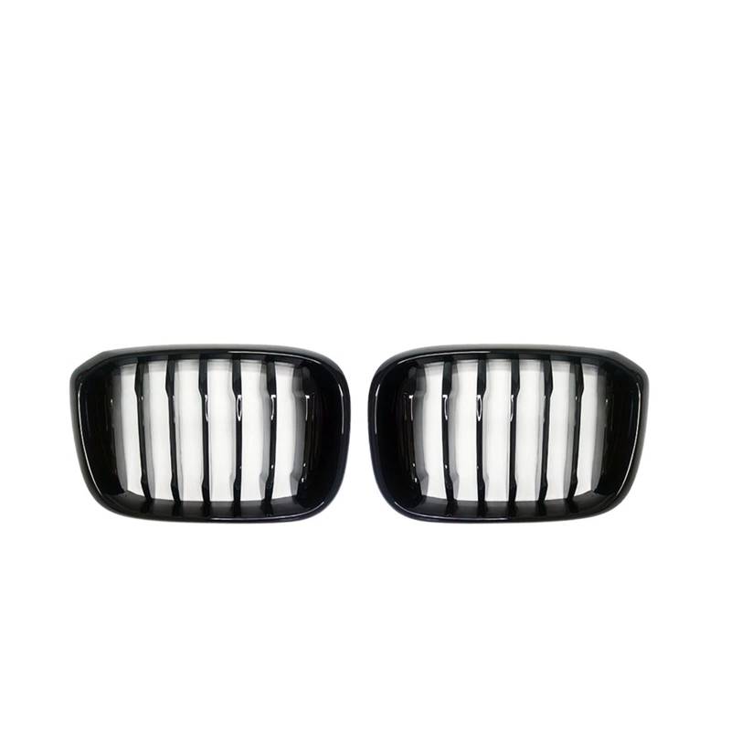 2PCS Eine Lamelle Grill Vorne Niere Gitter Kompatibel for BWM 3 4 X3 X4 G01 G02 G08 2018-2021 glänzend Matt Schwarz Racing Grills Auto Styling(Glossy Black) von VEXRLUHS