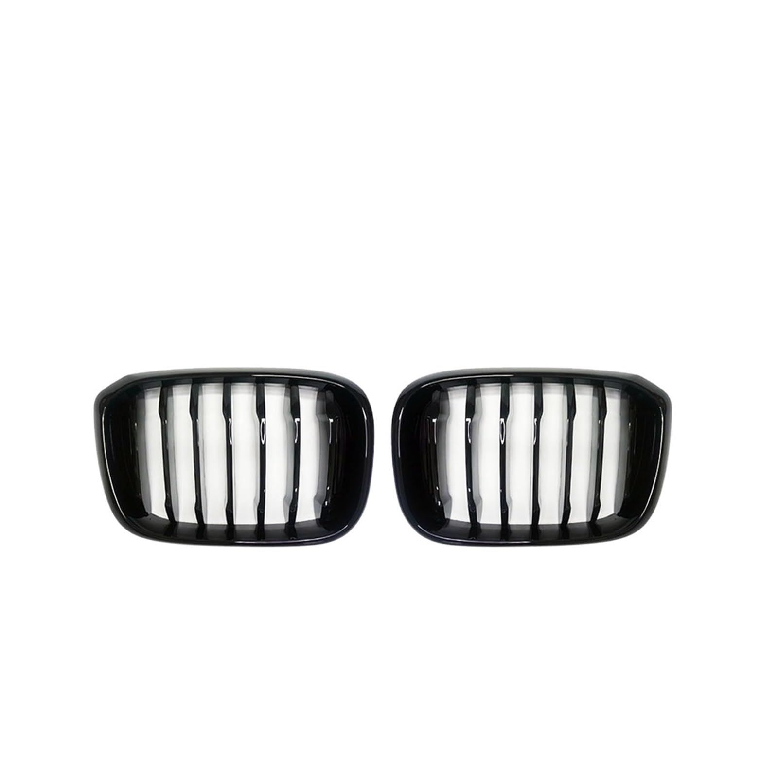 2PCS Eine Lamelle Grill Vorne Niere Gitter Kompatibel for BWM 3 4 X3 X4 G01 G02 G08 2018-2021 glänzend Matt Schwarz Racing Grills Auto Styling(Glossy Black) von VEXRLUHS