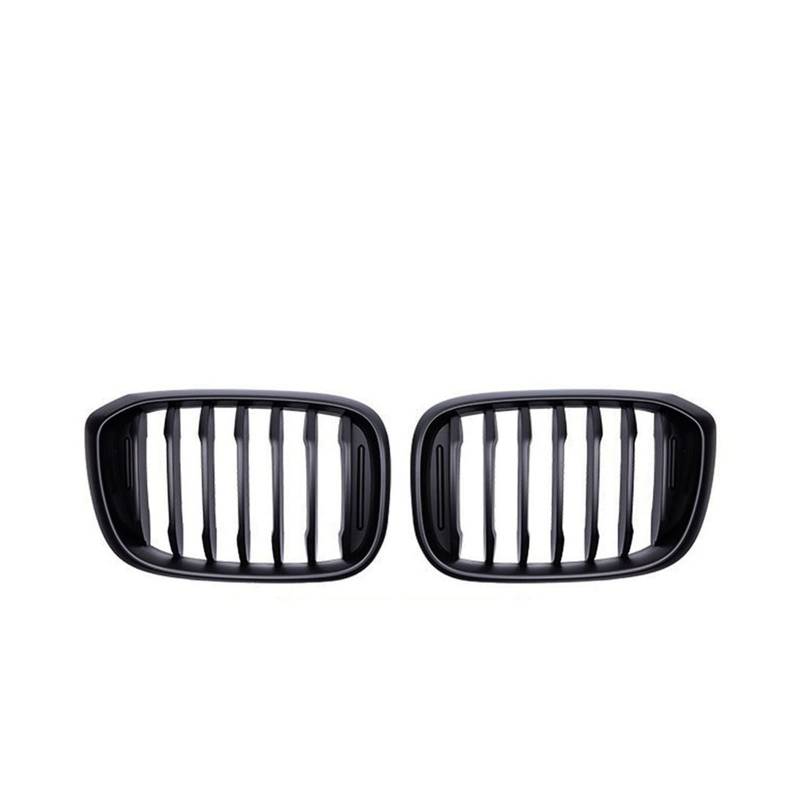 2PCS Eine Lamelle Grill Vorne Niere Gitter Kompatibel for BWM 3 4 X3 X4 G01 G02 G08 2018-2021 glänzend Matt Schwarz Racing Grills Auto Styling(Matte Black) von VEXRLUHS