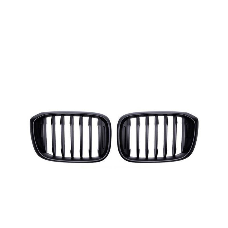 2PCS Eine Lamelle Grill Vorne Niere Gitter Kompatibel for BWM 3 4 X3 X4 G01 G02 G08 2018-2021 glänzend Matt Schwarz Racing Grills Auto Styling(Matte Black) von VEXRLUHS