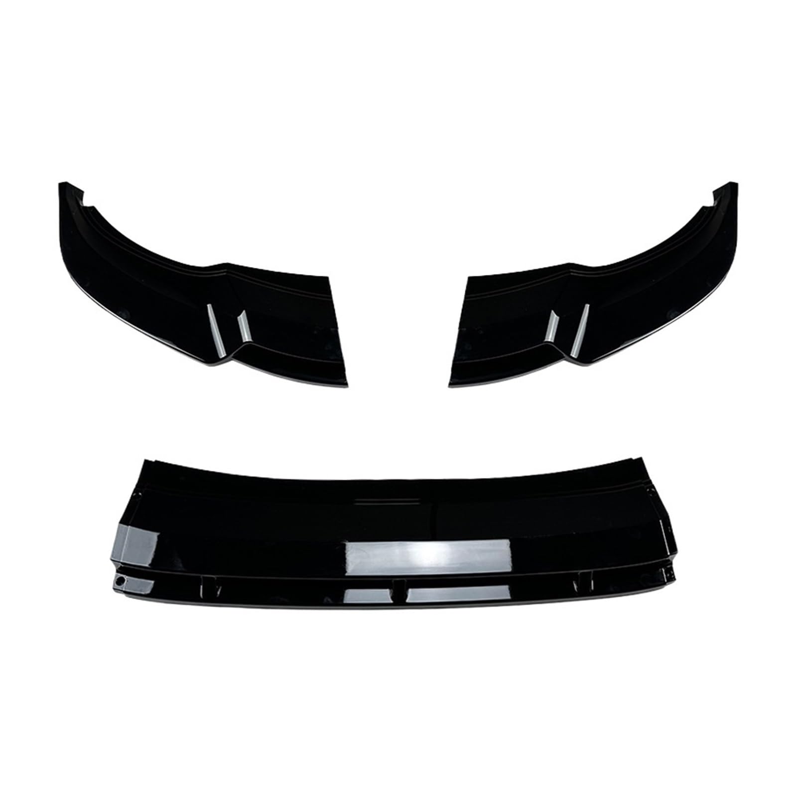 3-teiliger Frontstoßstangen-Diffusor, Spoiler, Splitter, kompatibel mit V/W Rline L 2021 2022 2023+, ABS, schwarz glänzend, Auto-Umbausätze(Gloss Black) von VEXRLUHS