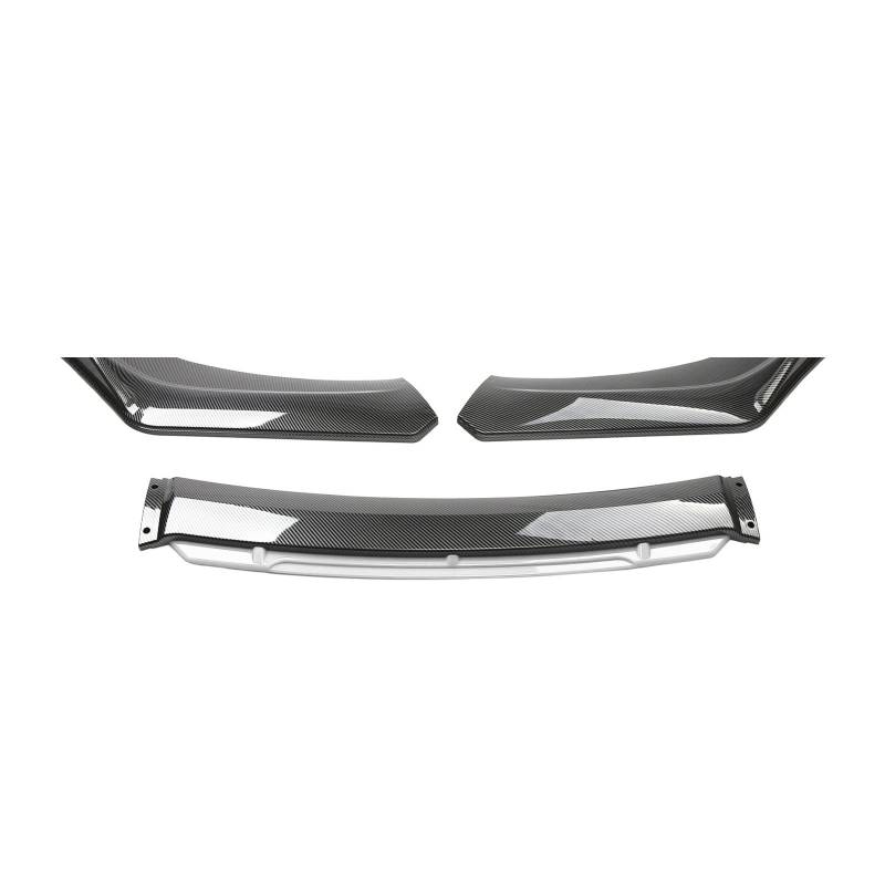 3PCS Neue Stil Auto Vorderen Stoßfänger Lip Body Kit Spoiler Splitter Carbon Fibe Dekorative Streifen Stoßstange Canard Lip Splitter universal(Carbon fiber(WHITE)) von VEXRLUHS