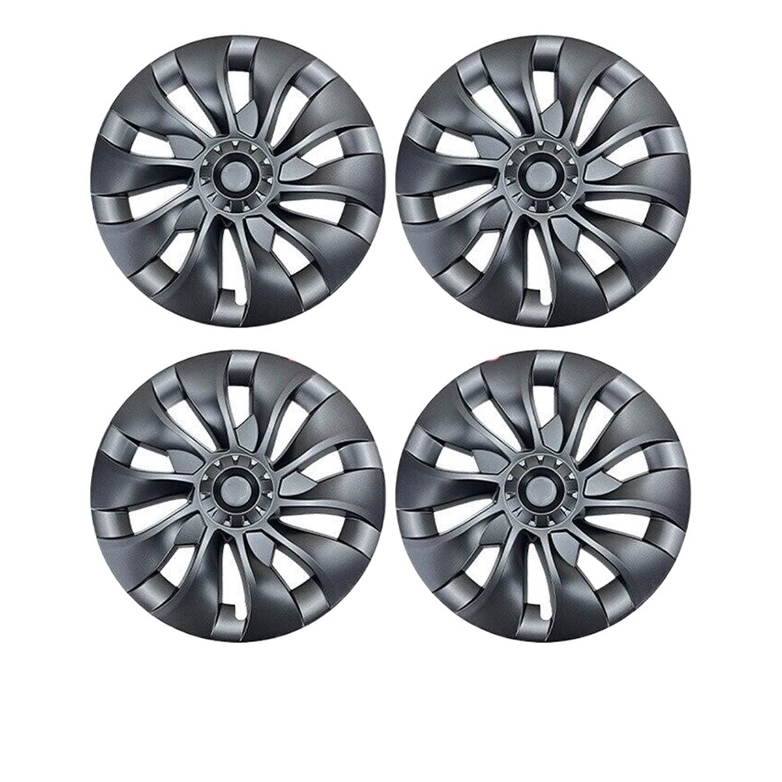 4 STK Kompatibel for Tesla Modell 3 18-Zoll-Radkappe Original Auto-Ersatz-Radkappe Auto-Radkappe Vollabdeckung 2022 Zubehör(GUN GREY(4pcs)) von VEXRLUHS