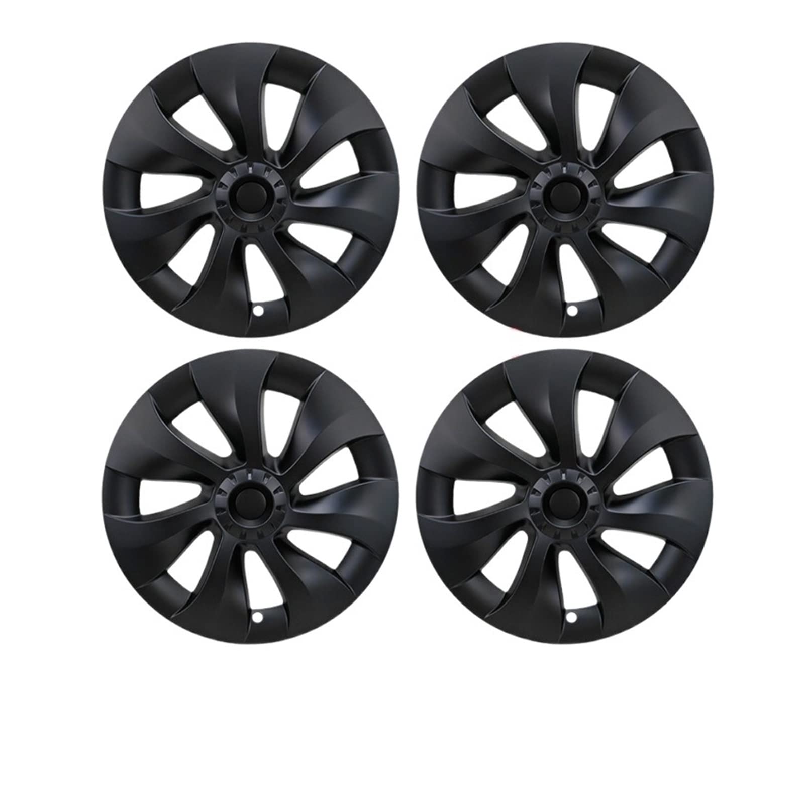 4 STK. Radkappen Auto-Ersatzradkappen 19 Zoll Performance Automobil-Radkappen Vollabdeckung Zubehör Kompatibel for Tesla Modell Y 2021 2022(4PCS-Matte Black-05) von VEXRLUHS