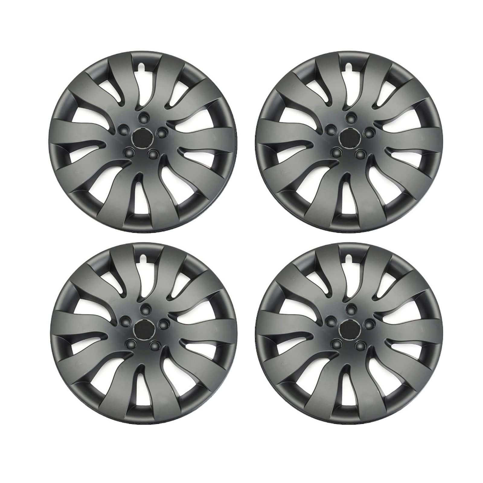 4PCS Radkappen Ersatz 18 19 Zoll Vollradabdeckung Kappe Auto Außenzubehör Kompatibel for Tesla Modell 3 Y(M3 Matte Black A) von VEXRLUHS