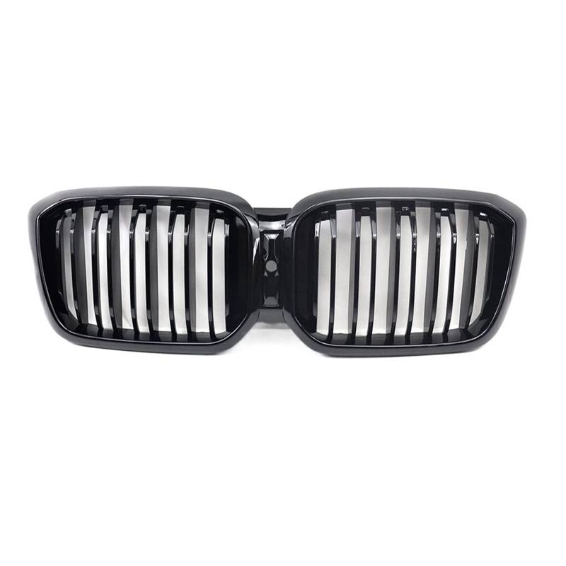 Auto-Frontgrills Nierengrill Stoßstangen-Renngrill Schwarz Doppellinie Einzellamelle Kompatibel for BMW X3 X4 G01 G02 LCI 2022+ Auto-Styling(2Slat With Hole) von VEXRLUHS