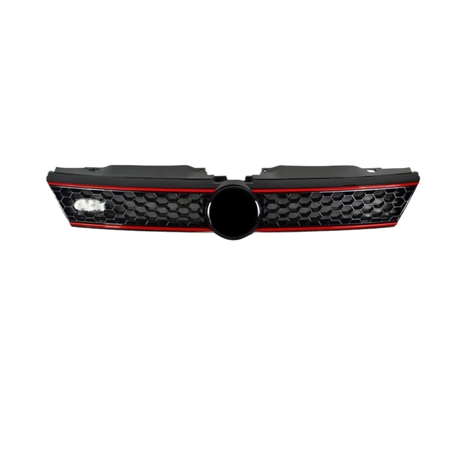 Auto-Frontstoßstangen-Mittelgrill, kompatibel for VW Jetta Mk6 2012 2013 2014, GLI-Stil, oberer Kühlergrill, vordere Renngrills(Red and black) von VEXRLUHS