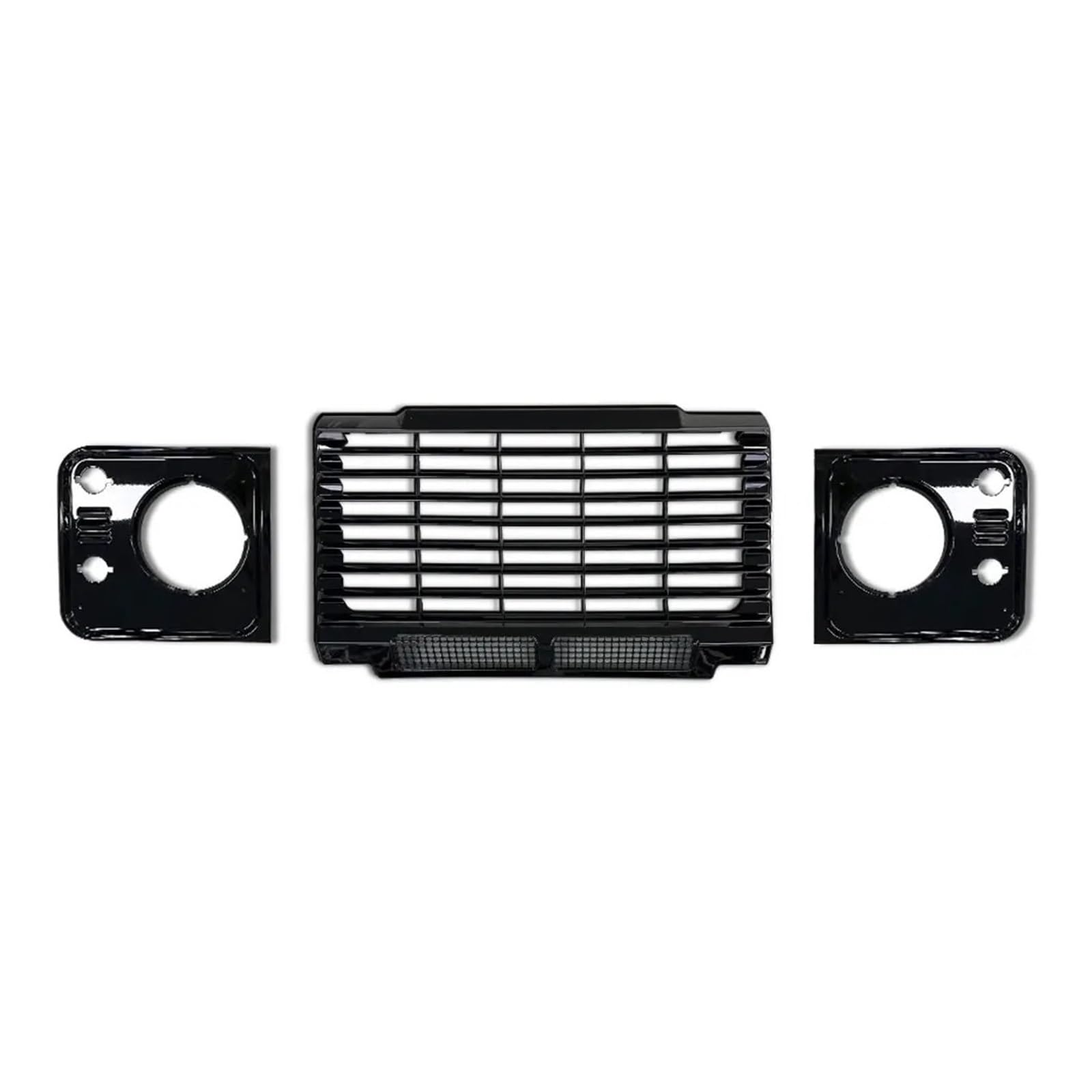 Auto-Frontstoßstangengrill, ABS-Maschengrill, kompatibel mit Land Rover Defender 90 110, Autozubehör, Upgrade-Grills(Style 2 glossy black) von VEXRLUHS