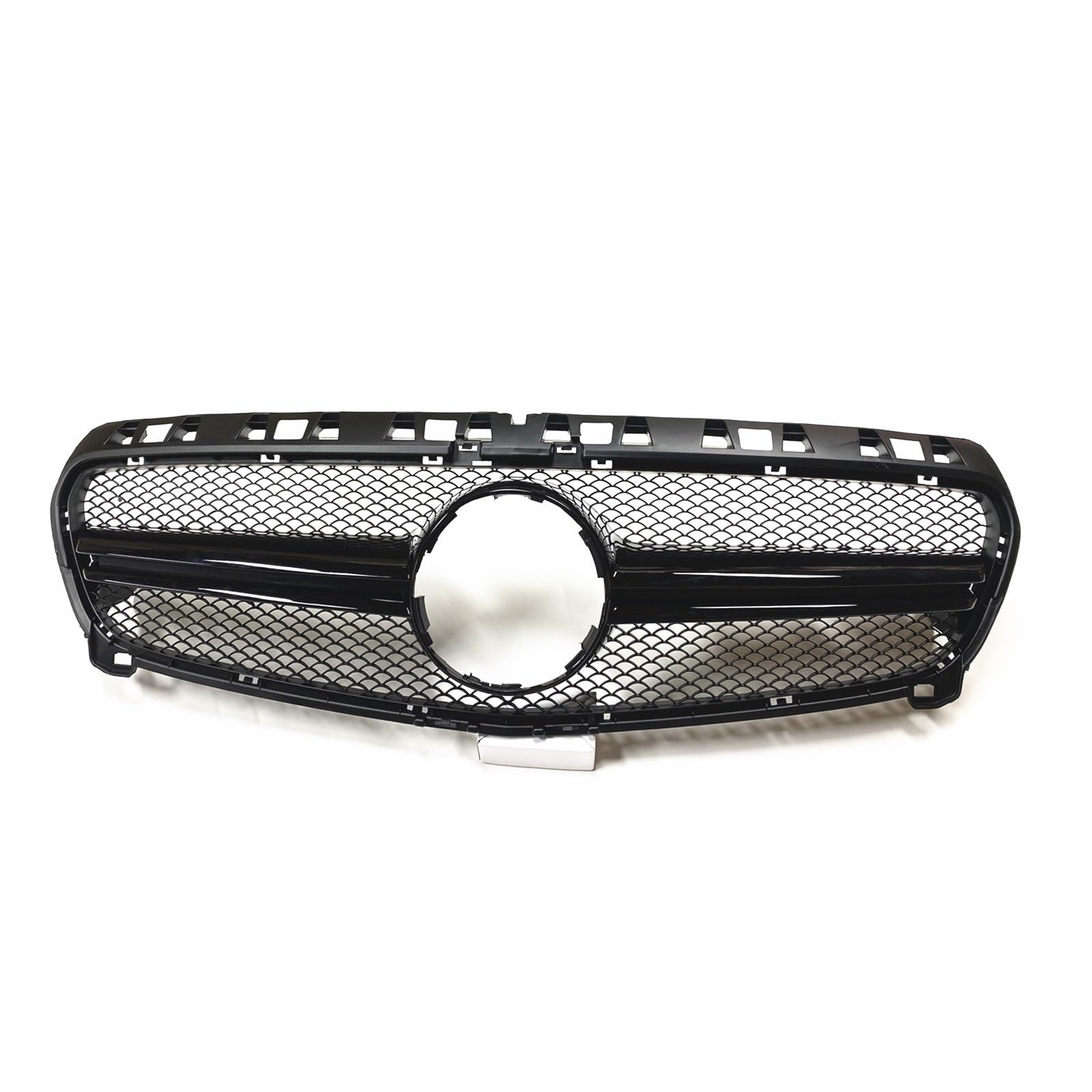 Auto-Kühlergrill, Renngrill, obere Stoßstangenhaube, Netz-Auto-Kit, kompatibel mit Mercedes Benz A-Klasse W176 A200 A180 A250 2013–2015 AMG-Stil(Black) von VEXRLUHS