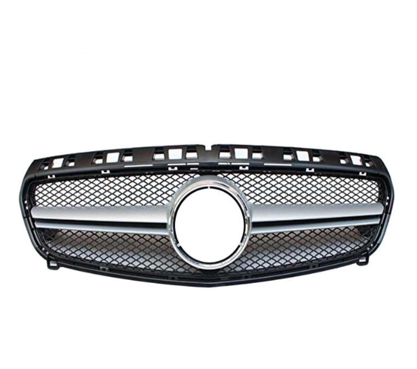 Auto-Kühlergrill, Renngrill, obere Stoßstangenhaube, Netz-Auto-Kit, kompatibel mit Mercedes Benz A-Klasse W176 A200 A180 A250 2013–2015 AMG-Stil(Chrome) von VEXRLUHS