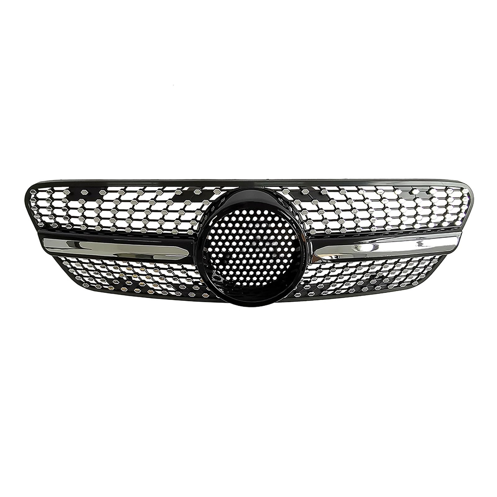 Auto Kühlergrill Ersatz Stoßstange Haube Mesh Grill W Net Kompatibel for Mercedes Benz ML Klasse W163 1999-2004(Black) von VEXRLUHS