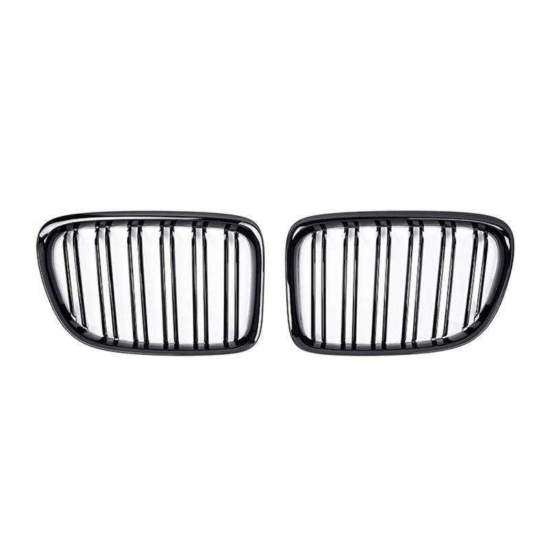 Auto-Stil glänzend schwarz Front Nieren Doppellamellen Grill Grille kompatibel for BMW X1 E84 2010-2015 M Grilles Racing Grill Zubehör(Bright black) von VEXRLUHS