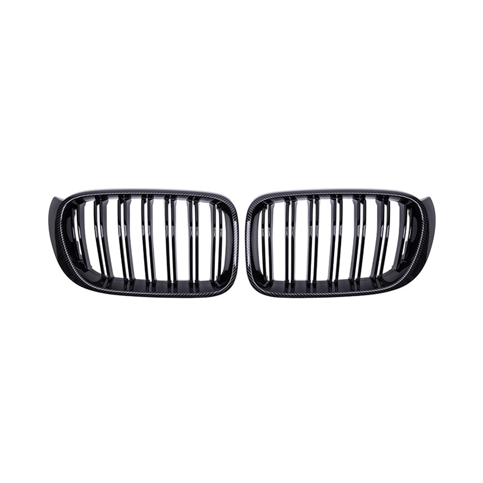 Carbon M Auto Frontstoßstange Kindey Grille Gitter Racing Grill Doppellamelle Kompatibel for BMW X3 X4 F25 F26 2014-2017 Zubehör(Carbon Fiber) von VEXRLUHS