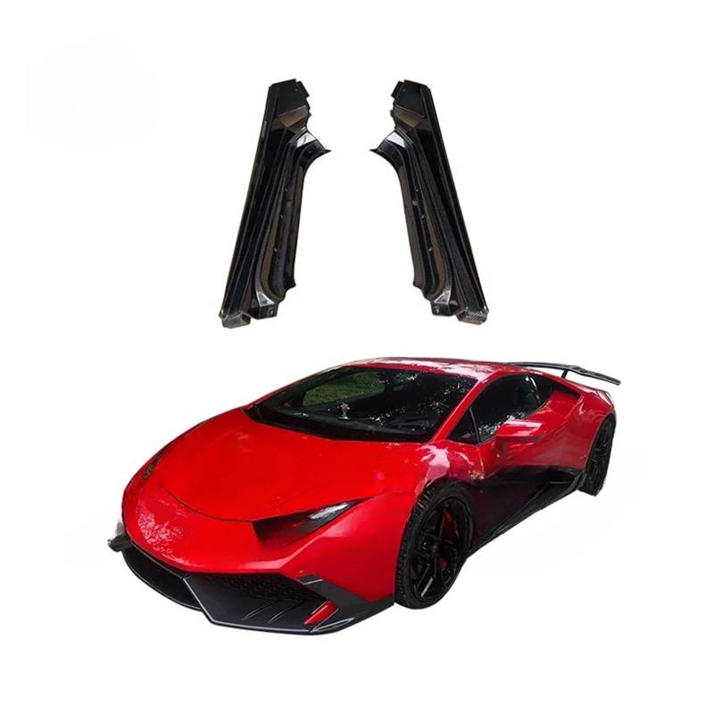 Echte Carbonfaser-Seitenschweller, kompatibel mit Lamborghini Huracan LP580 LP610, Karosserie-Kit, Seitenverlängerungen im Stil(Bright carbon fiber) von VEXRLUHS