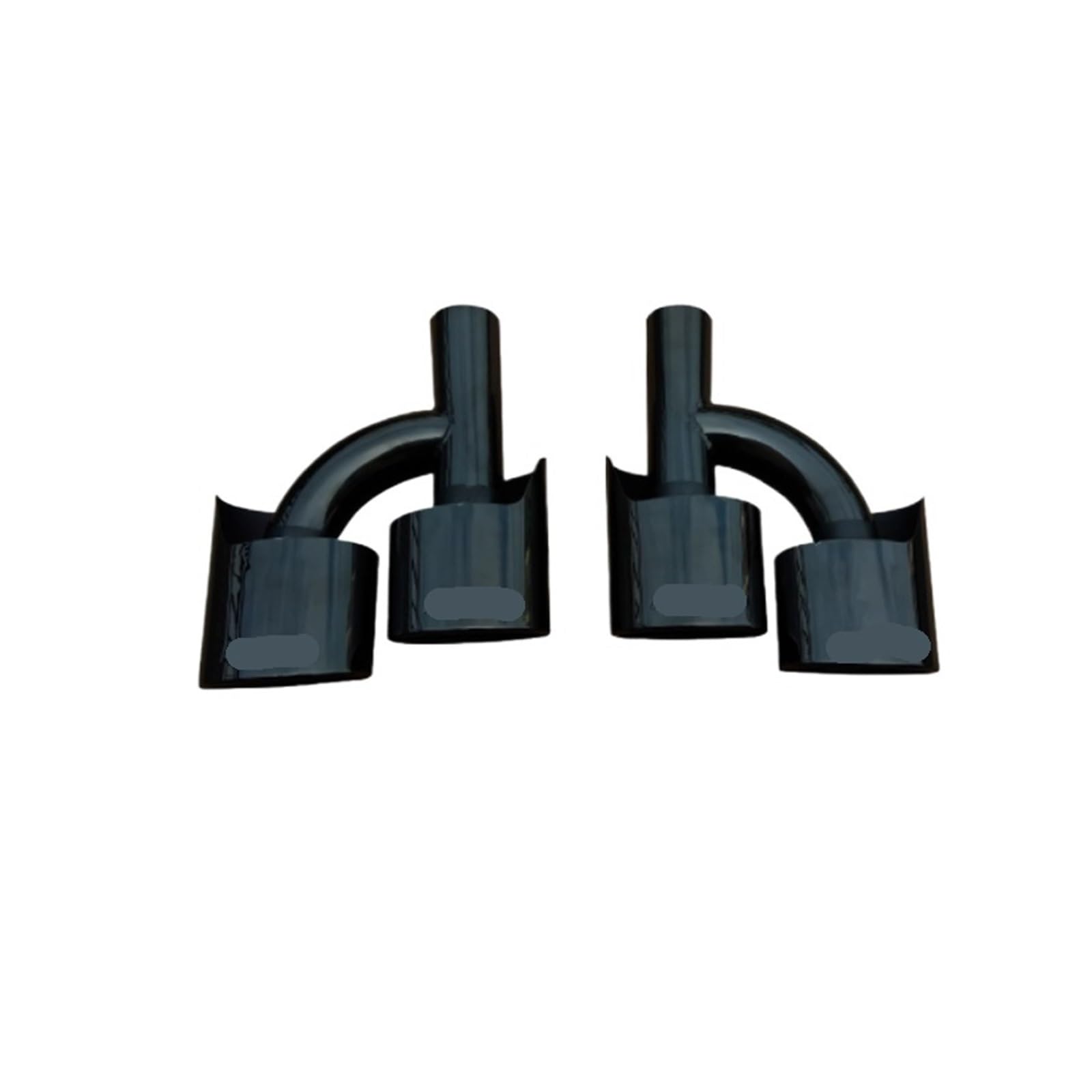 Edelstahl-Endrohr for Auto-Auspuff, Schalldämpfer, Auspuffendrohr, Deafer, kompatibel mit Mercedes Benz C-Klasse W212, C180, C200, C260, C63 AMG(A Pair black) von VEXRLUHS