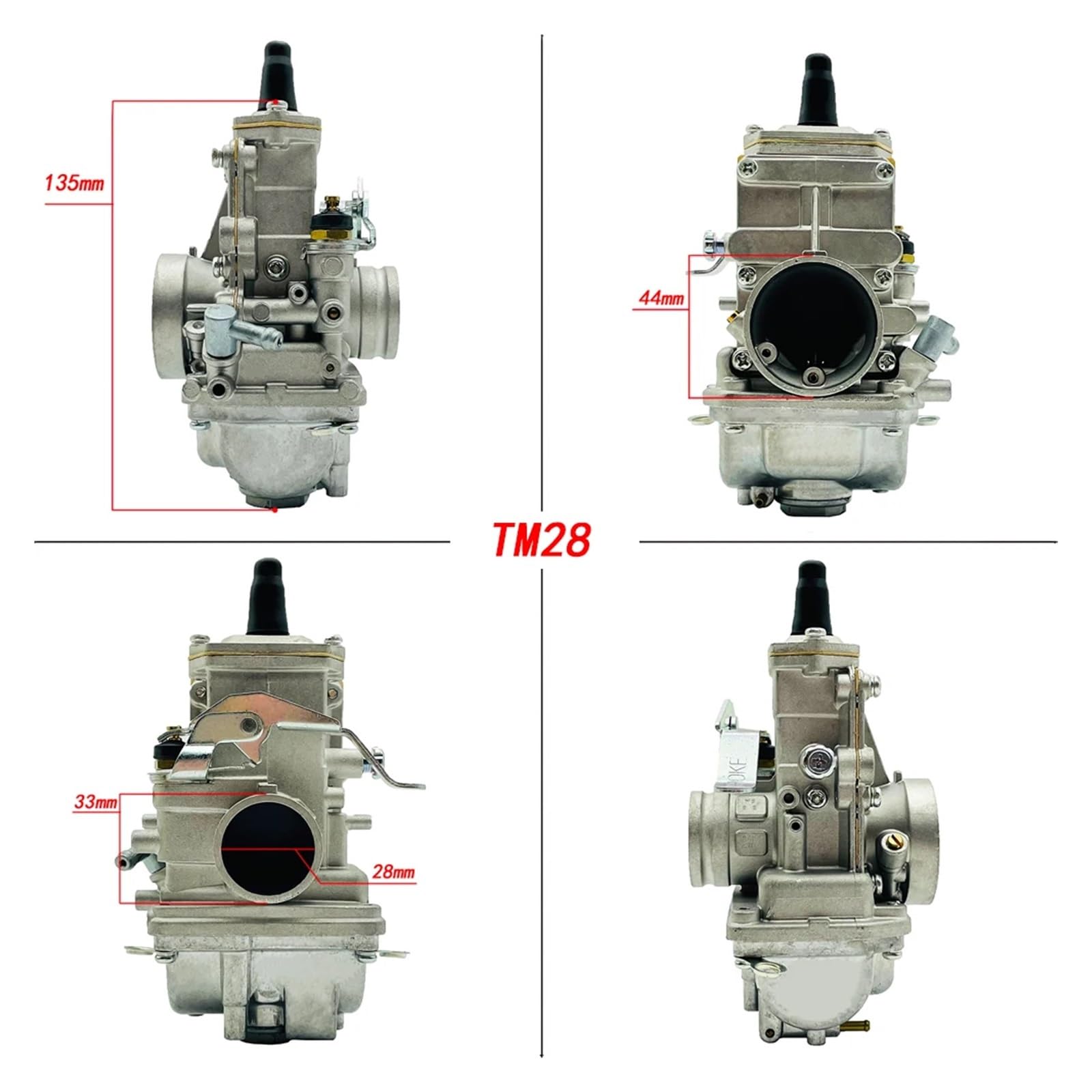 Flachschieber-Vergaser VM Kompatibel for TM TMX 28 28mm Motorradvergaser Motorzubehör von VEXRLUHS