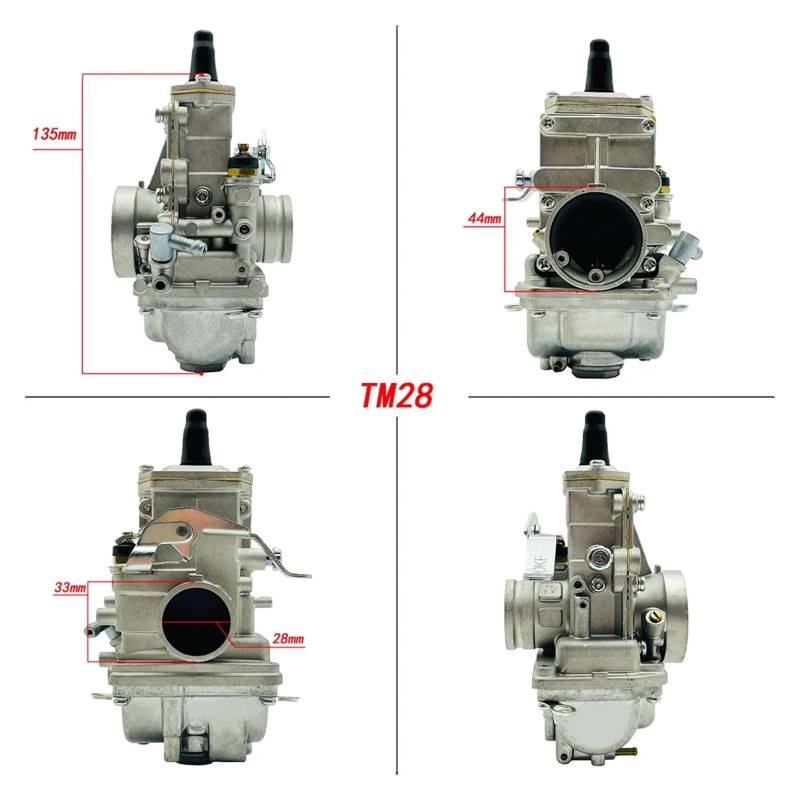 Flachschieber-Vergaser VM Kompatibel for TM TMX 28 28mm Motorradvergaser Motorzubehör von VEXRLUHS