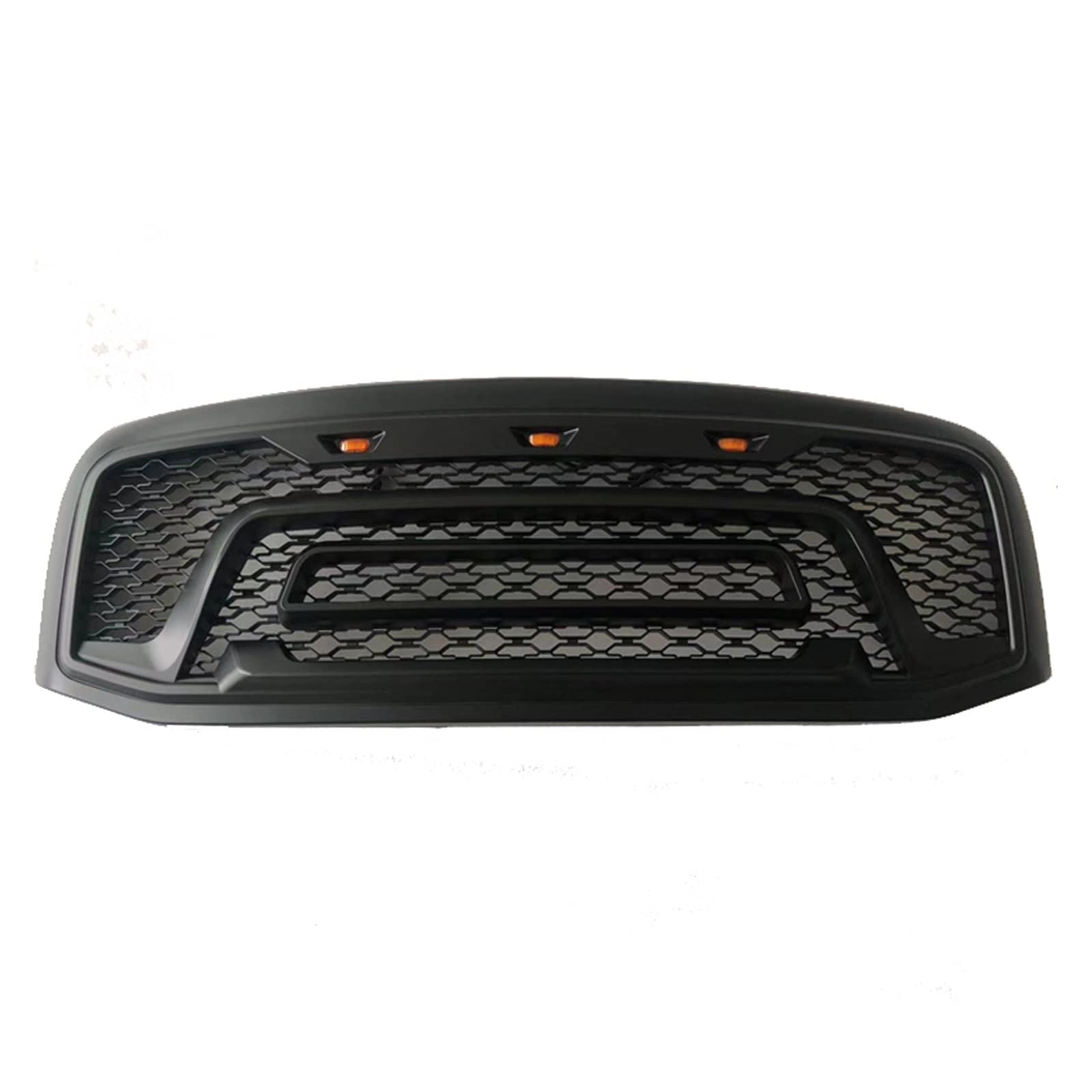 Frontgrill kompatibel for Dodge Ram 06–09 1500 2500 3500 Kühlergrill ABS mit Lichtgitter Ersatz 2006 2007 2008 2009 von VEXRLUHS