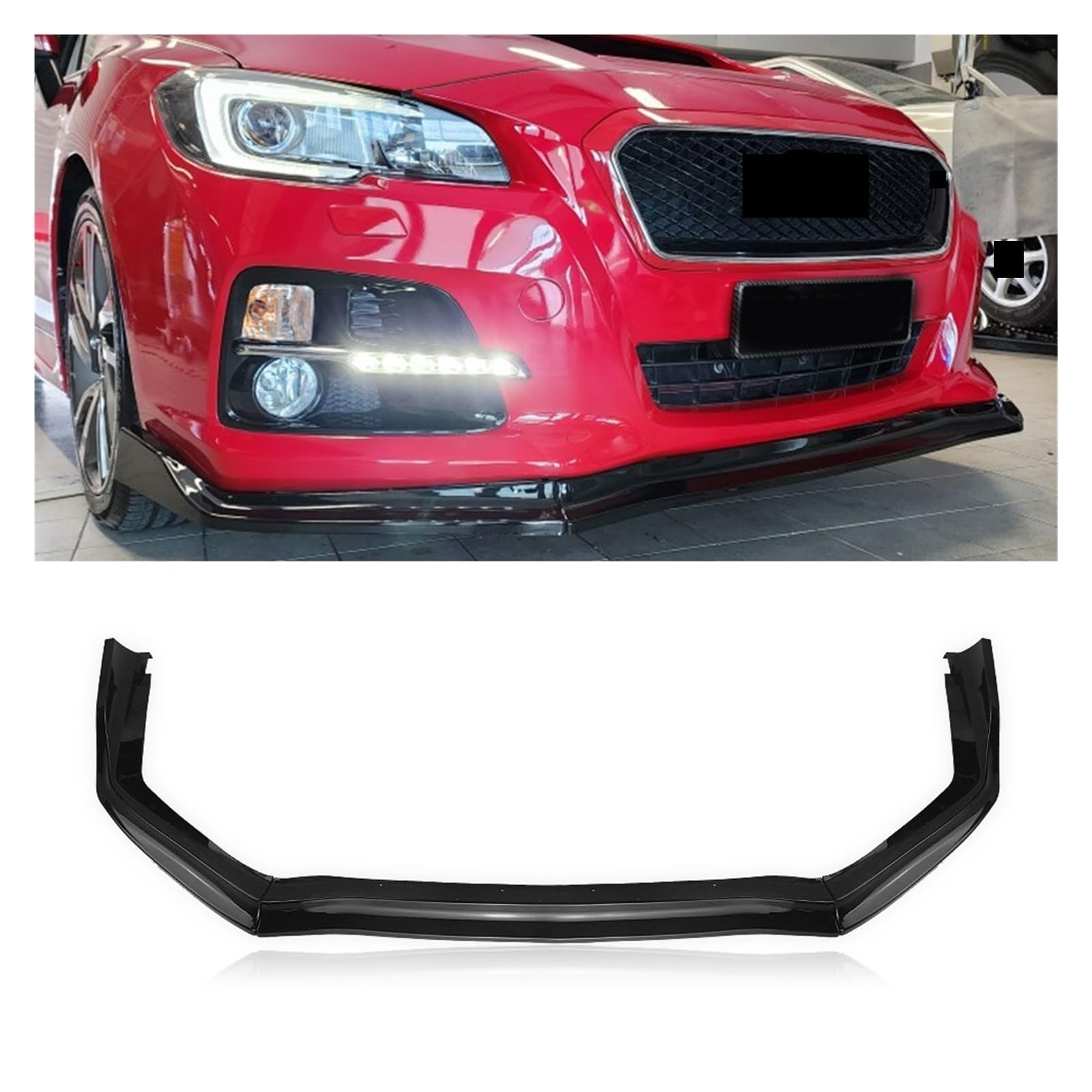 Frontspoilerlippe MP Style Schwarz glänzend Auto-Unterschutzplatte Splitter Schutzklinge Kompatibel for Subaru Impreza WRX STI 2015-2020(Matte Black) von VEXRLUHS