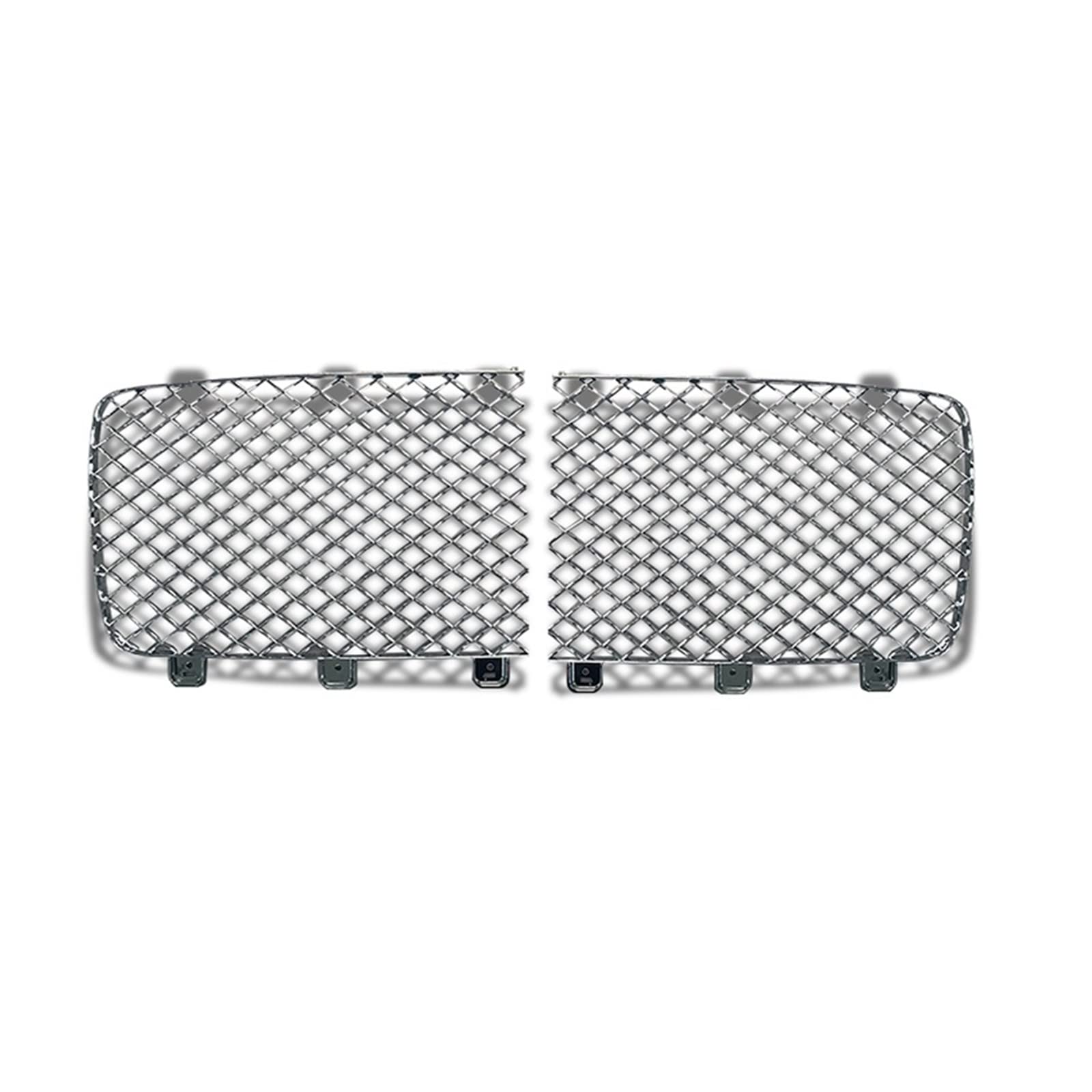 Frontstoßstangen-Kühlergrill Kompatibel for Bentley Bentayga 2021-2022 Racing Grill Obere Haube Styling 36A853683F LH 36A853684E RH(Silver) von VEXRLUHS