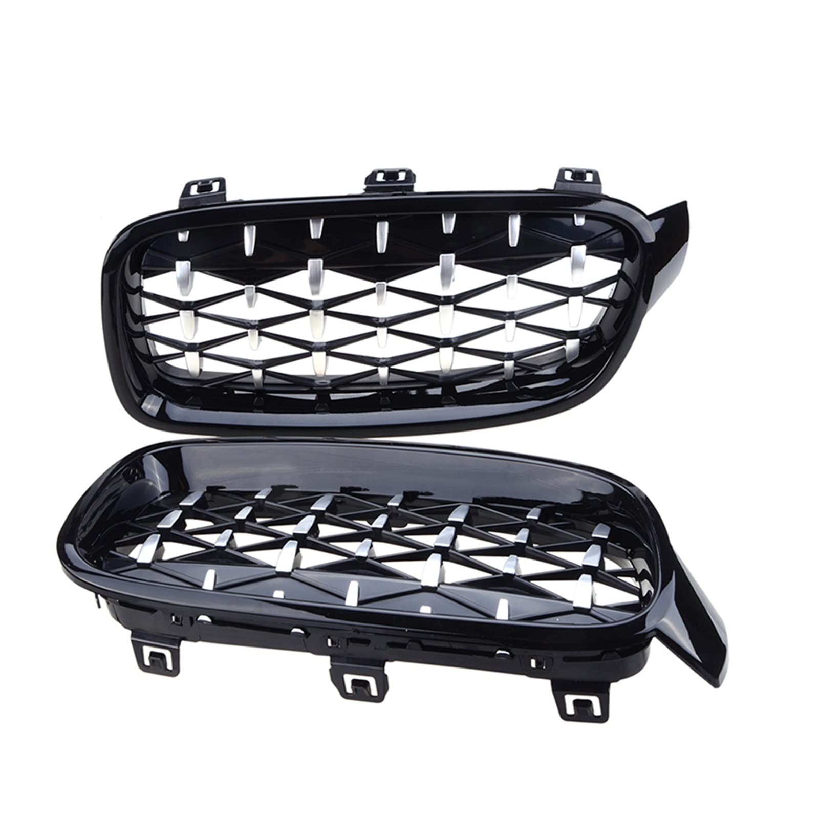 Frontstoßstangen-Nierengrill, Renngrill, Meteor-Stil, kompatibel mit BMW F30 F31 F35 3er-Serie 2012–2017, Autozubehör, Leistung(Grilles Chrome Point) von VEXRLUHS