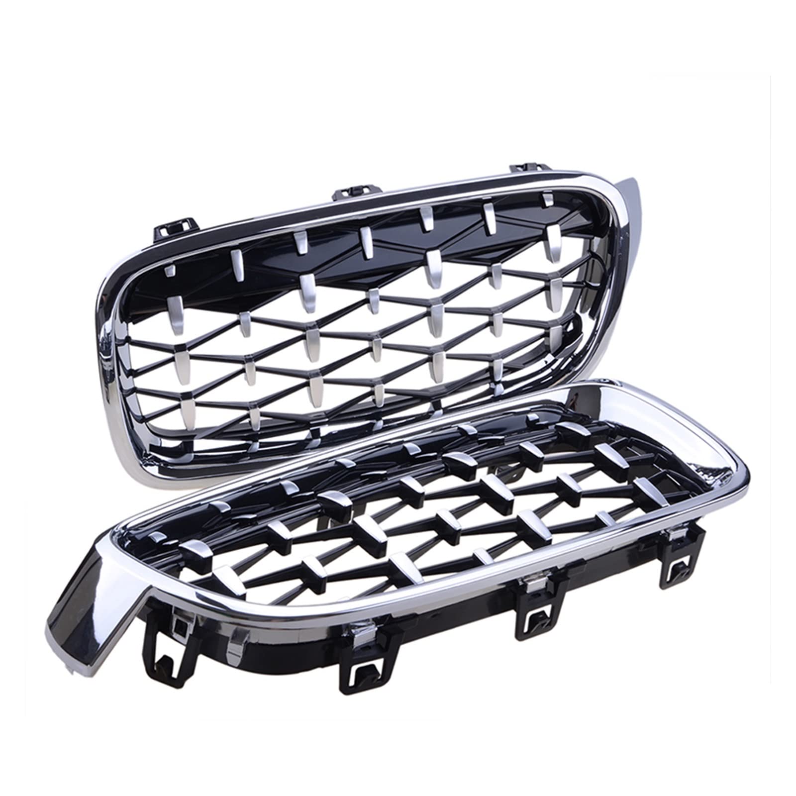 Frontstoßstangen-Nierengrill, Renngrill, Meteor-Stil, kompatibel mit BMW F30 F31 F35 3er-Serie 2012–2017, Autozubehör, Leistung(Grilles Full Chrome) von VEXRLUHS