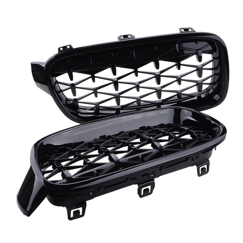 Frontstoßstangen-Nierengrill, Renngrill, Meteor-Stil, kompatibel mit BMW F30 F31 F35 3er-Serie 2012–2017, Autozubehör, Leistung(Grilles Glossy black) von VEXRLUHS