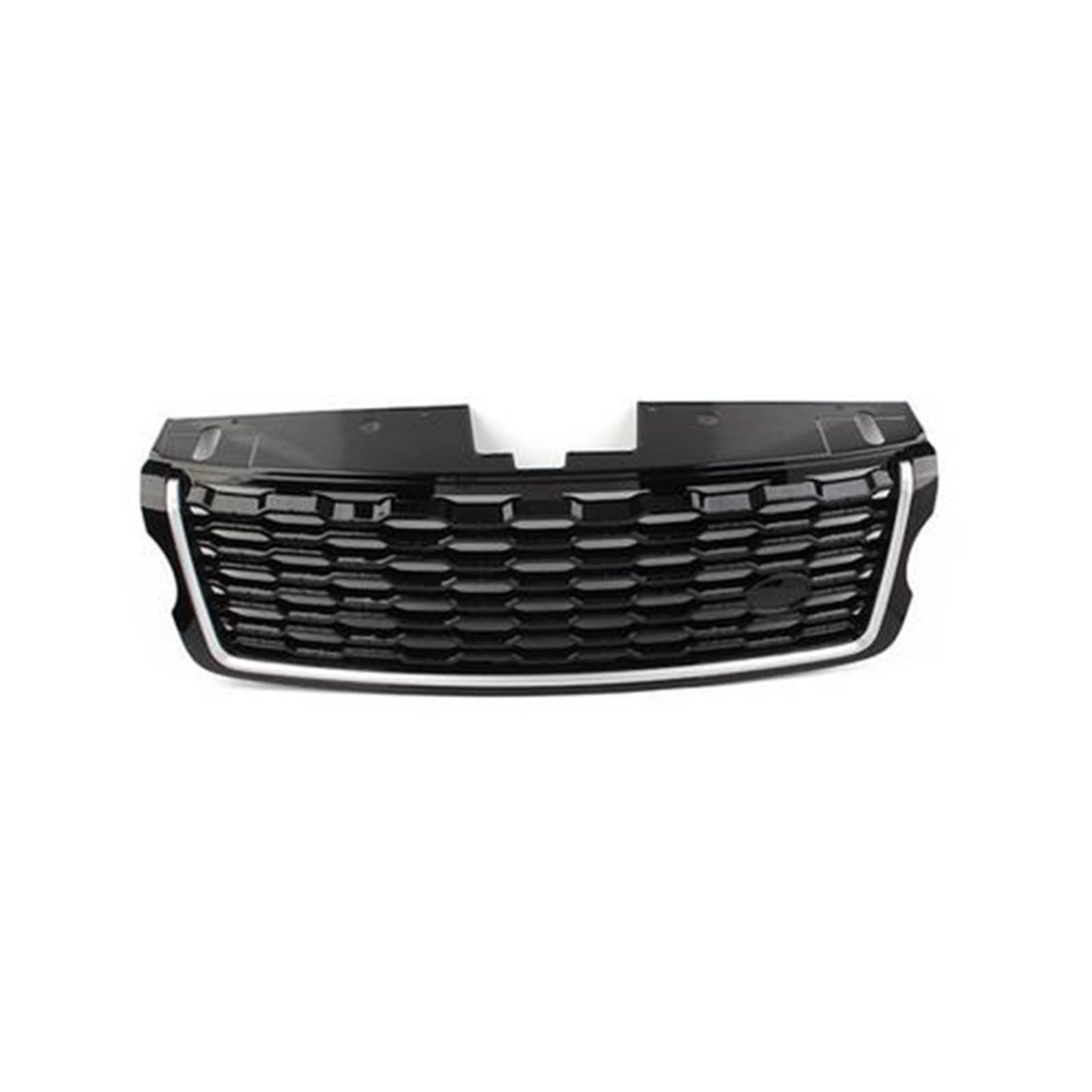 Glänzend schwarzer Auto-Frontstoßstangengrill, kompatibel mit Land Rover Range Rover Vogue L405 2013 2014 2015 2016 2017, Autozubehör(Silver-black) von VEXRLUHS