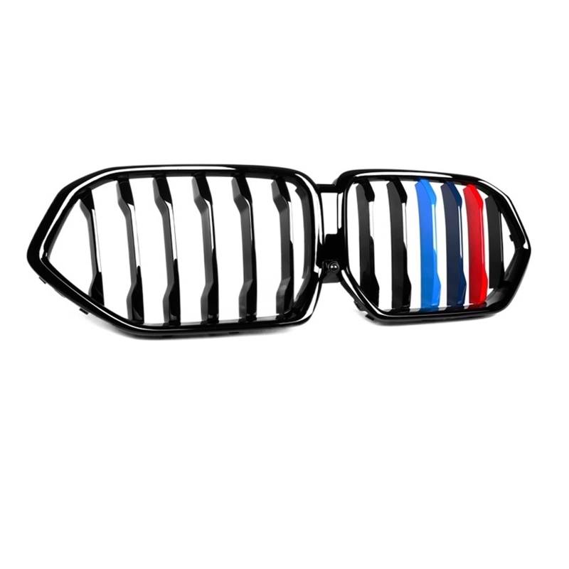 Glanz Schwarz Repalcement ABS Auto Styling Stoßstange Racing Grills Kompatibel for BMW X6 G06 X6M F96 2020-2022 Front Niere Kühlergrill(1 Slat Gloss Color) von VEXRLUHS