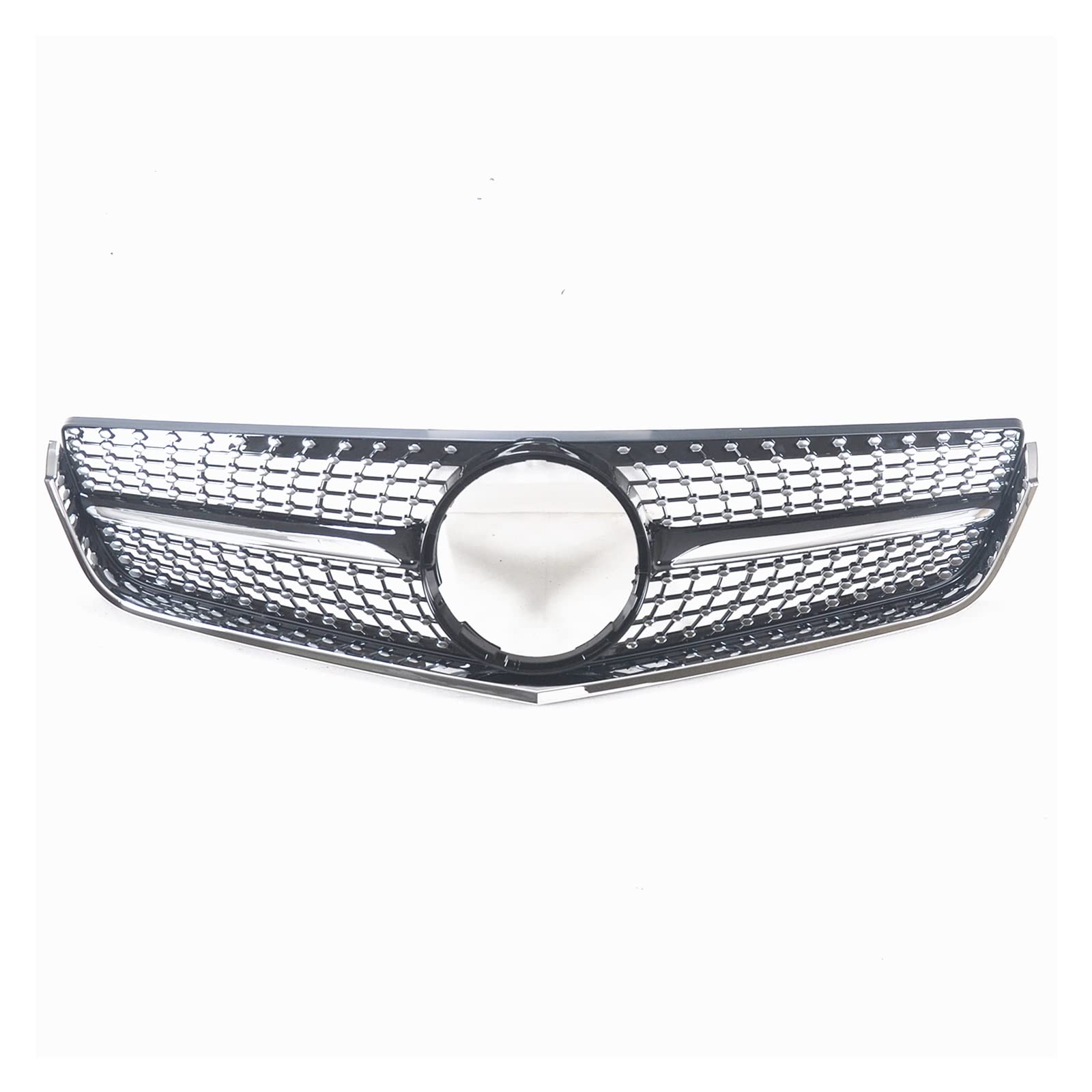 Grill kompatibel for Mercedes Benz E-Klasse W207 C207 Coupé 2009–2013 E350 E500 Kühlergrill Silber/Schwarz Diamant-Stil Stoßstangenhaube Mesh-Kit(Silver) von VEXRLUHS