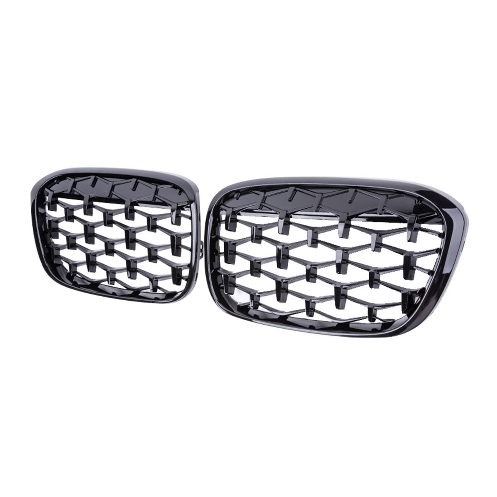 Kompatibel for BMW X1 F48 F49 Auto Diamant Front Nierengrill Renngrill 16-19 Glanz Schwarz Grills Zubehör Grills Auto Styling Grills(Full Black) von VEXRLUHS