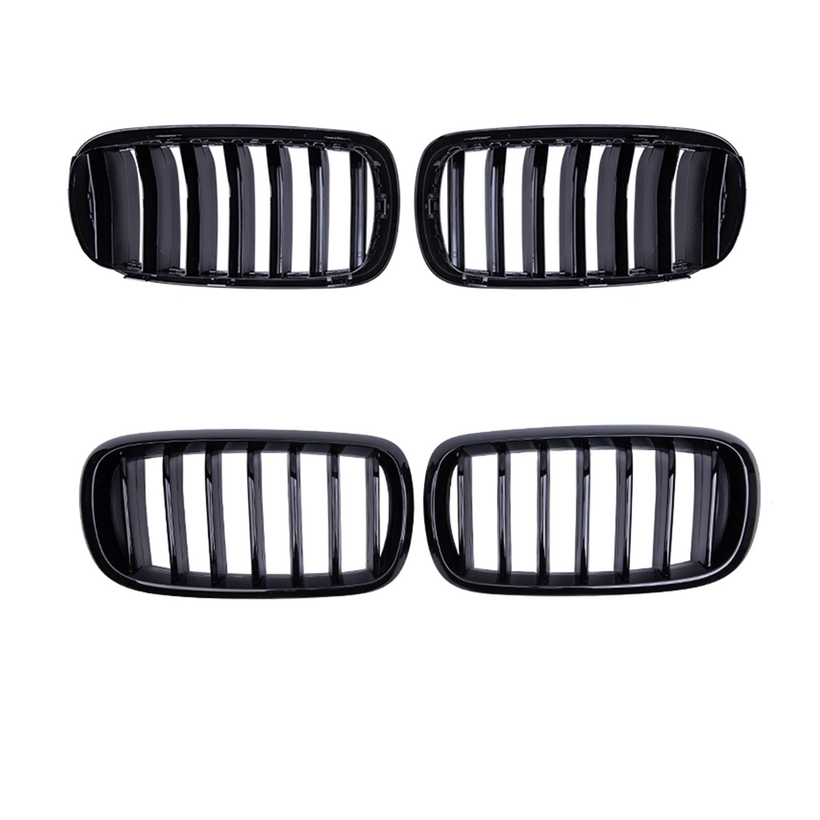 Kompatibel for BMW X5 X6 F15 F16 Auto Frontstoßstange Nierengrill Haubengrill Schwarz glänzend Einzellamellengitter 14-17 Autogrill Renngrill von VEXRLUHS