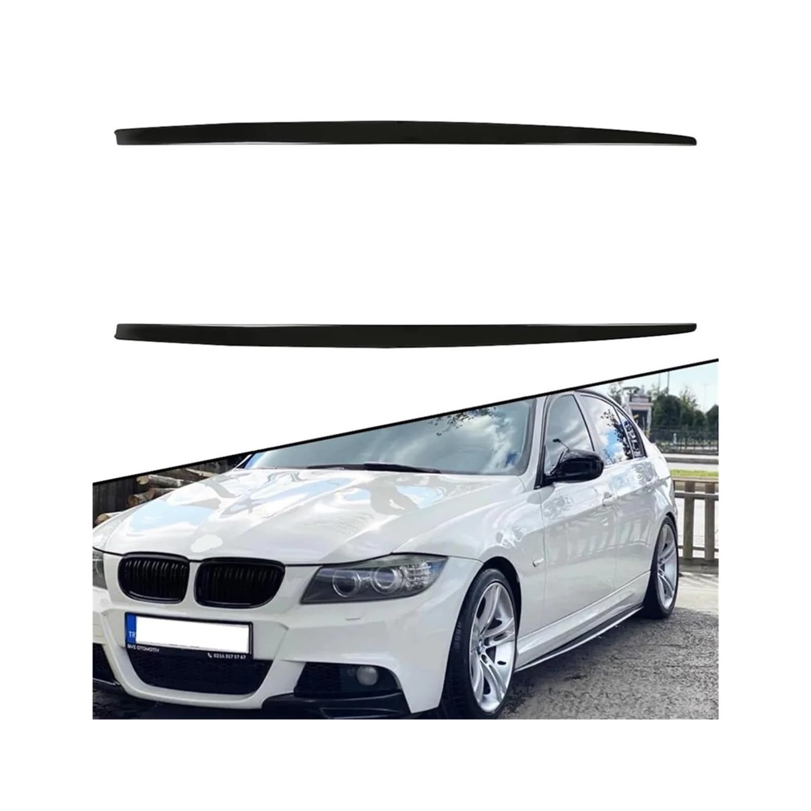 Kompatibel for Bwm 3er E90 Seitenschwellerbefestigung 2004–2012 Schwellerverkleidung Auto-Styling Autozubehör Universal Spoiler Schmutzfänger Splitter(2004-2008 Model Years) von VEXRLUHS