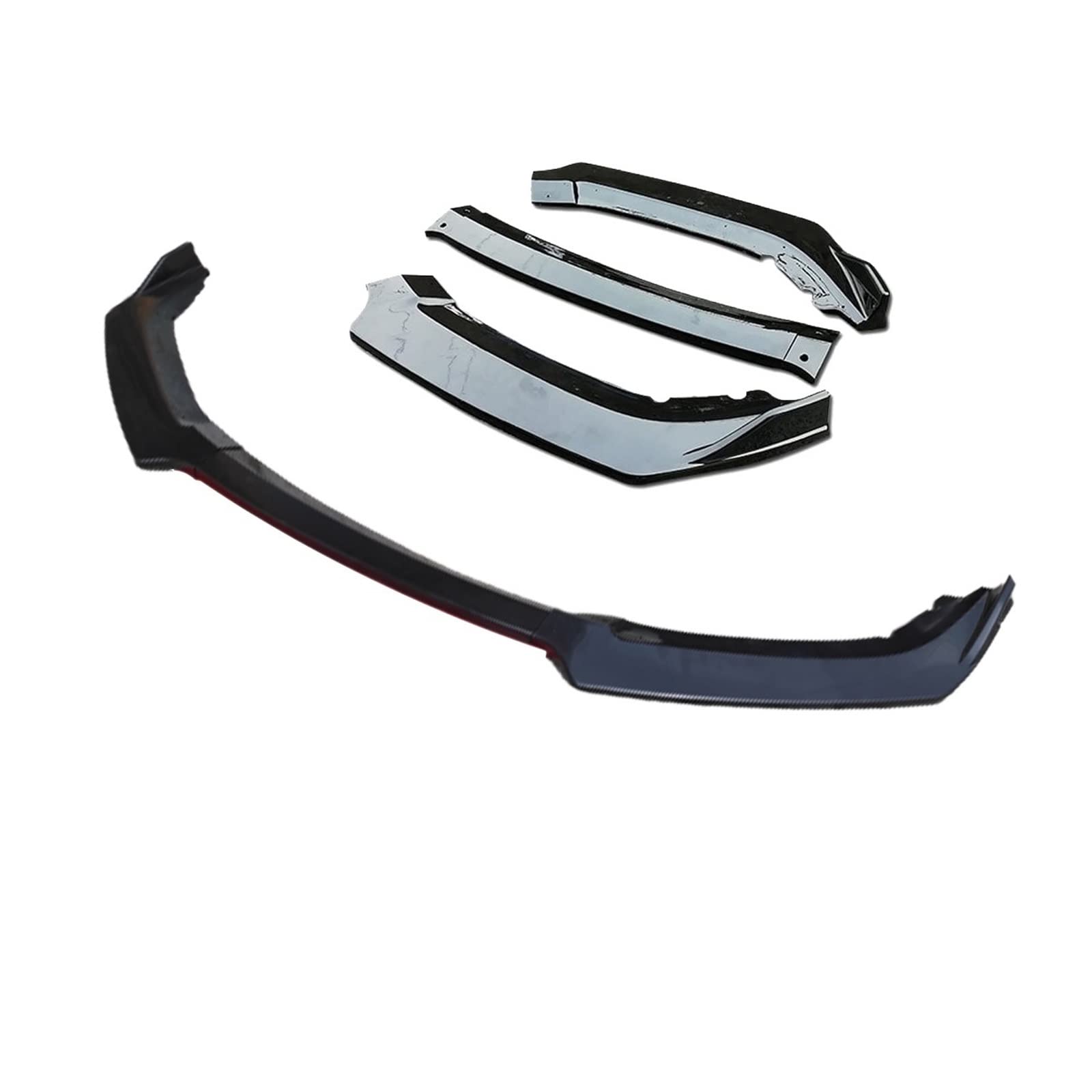 Kompatibel for Peugeot 308 - Kompatibel for Peugeot 208 Zubehör Auto Frontstoßstange Lippe Schwarz Diffusor Body Kit Spoiler(3 Pcs) von VEXRLUHS