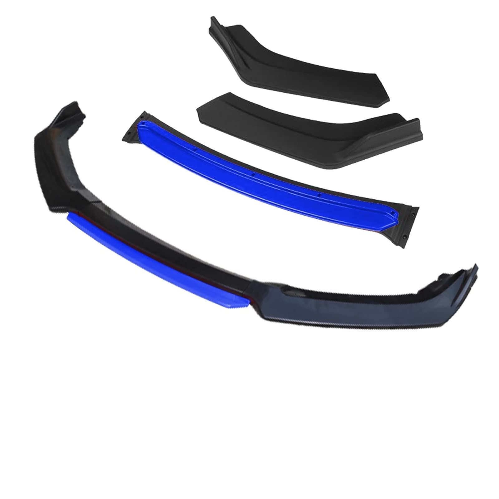 Kompatibel for Peugeot 308 - Kompatibel for Peugeot 208 Zubehör Auto Frontstoßstange Lippe Schwarz Diffusor Body Kit Spoiler(4 Pcs+Blue) von VEXRLUHS