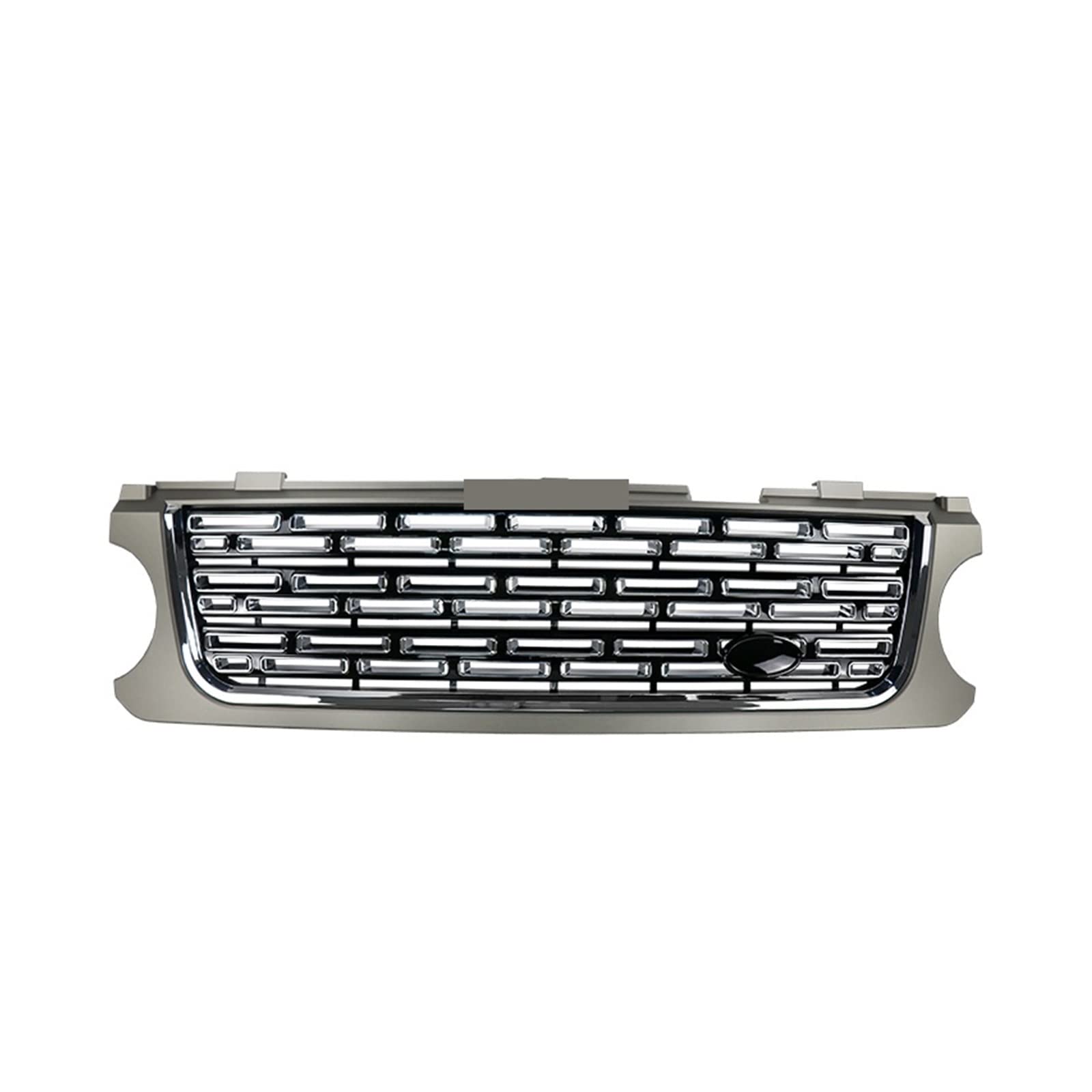 Kompatibel mit Land Rover Range Rover Vogue 2002–2009 L322, Update auf 2013, Auto-Frontstoßstange, Renngrill, Netzabdeckung, Grillgitter(Black gray) von VEXRLUHS