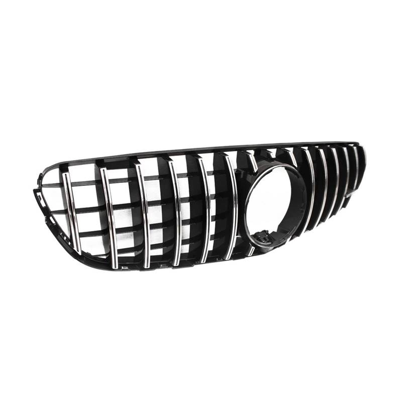 Kompatibel mit Mercedes Benz GLC W253 X253 C253 2016 2017 2018 2019 GT AMG Racing Style Grill Frontstoßstangengrill Kühlergrill Ersatzteil(Silver and black) von VEXRLUHS