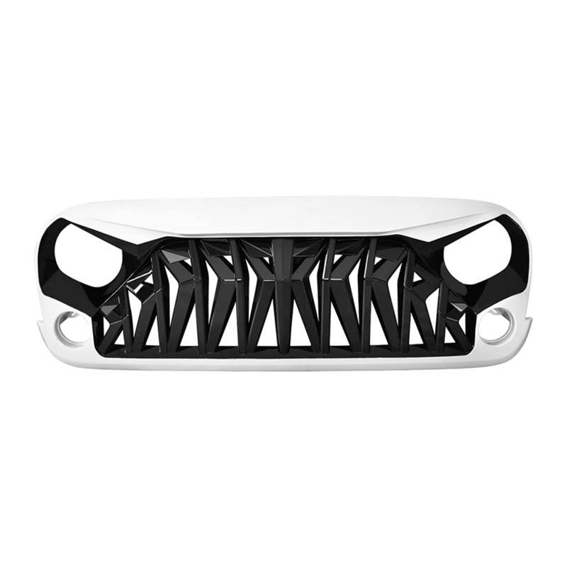 Kühlergrill Kompatibel for JEEP WRANGLERJK Zubehör 4x4 0ffroad Grille Weiß Schwarz von VEXRLUHS