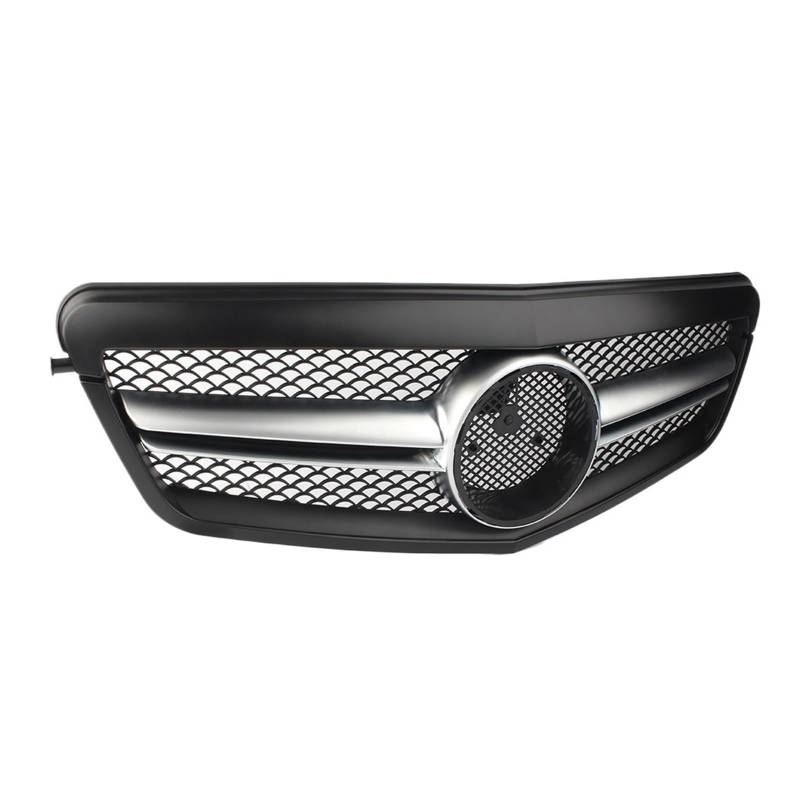 Kühlergrill Sport Kühlergrill Kompatibel for Mercedes Benz E-Klasse W212 S212 2010 2011 2012 2013 Matt Schwarz ABS Kunststoff Mit Stern Logo von VEXRLUHS