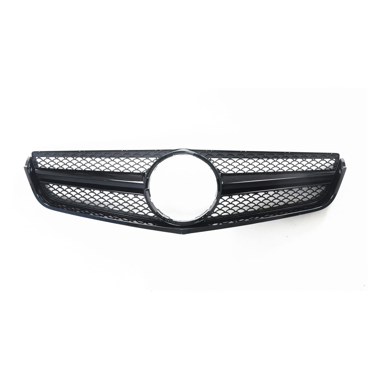 Kühlergrill for Mercedes-Benz E-Coupe 2-türig W207 AMG 2009–2013 E250 E350 E500 E550, schwarzes Auto-Netzgitter for die obere Stoßstangenhaube von VEXRLUHS