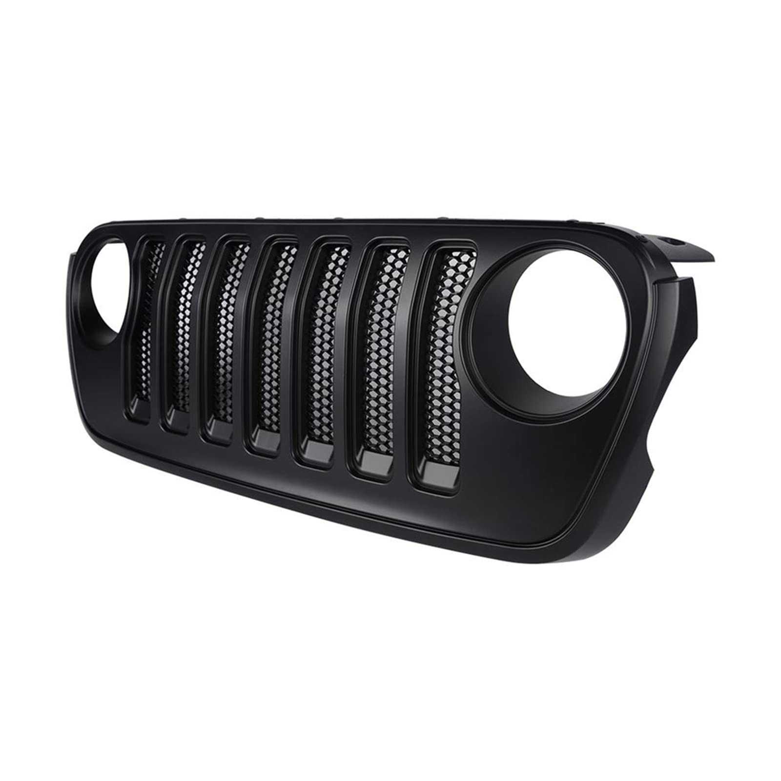 Modifizierter Kühlergrill kompatibel for Jeep Wrangler JL 2018–2022, Auto-Außenzubehör, 4x4 Offroad, ABS-Netzgrills for Gladiator JT von VEXRLUHS