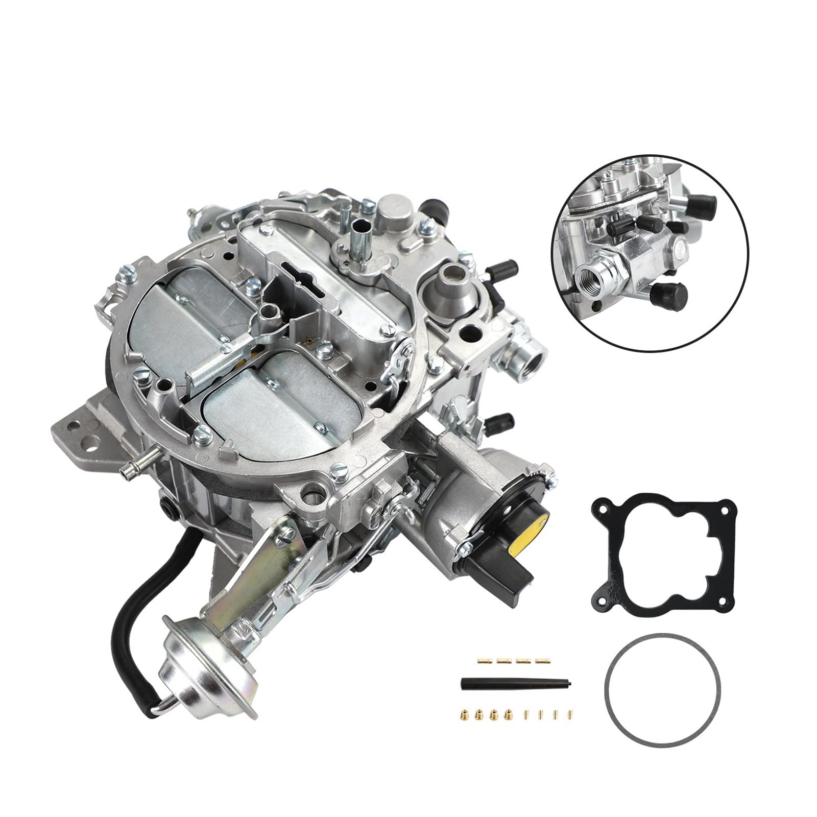 Quadrajet 4 BBL Vergaser Kompatibel for 305-350 Motoren 650 CFM Elektrische Choke Auto Zubehör von VEXRLUHS