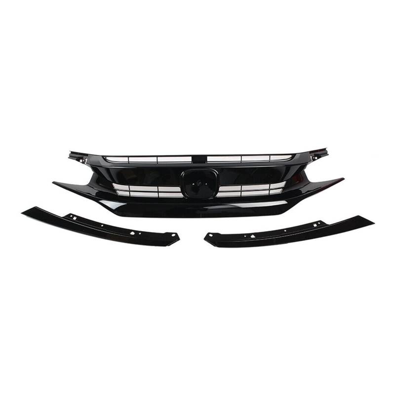 Racing Grill Kompatibel for Honda Civic 10th 2016-2018 Kühlergrill Front Stoßstange Motorhaube Splitter Spoiler Mesh Oberen Auto Air Vent Body Kit von VEXRLUHS