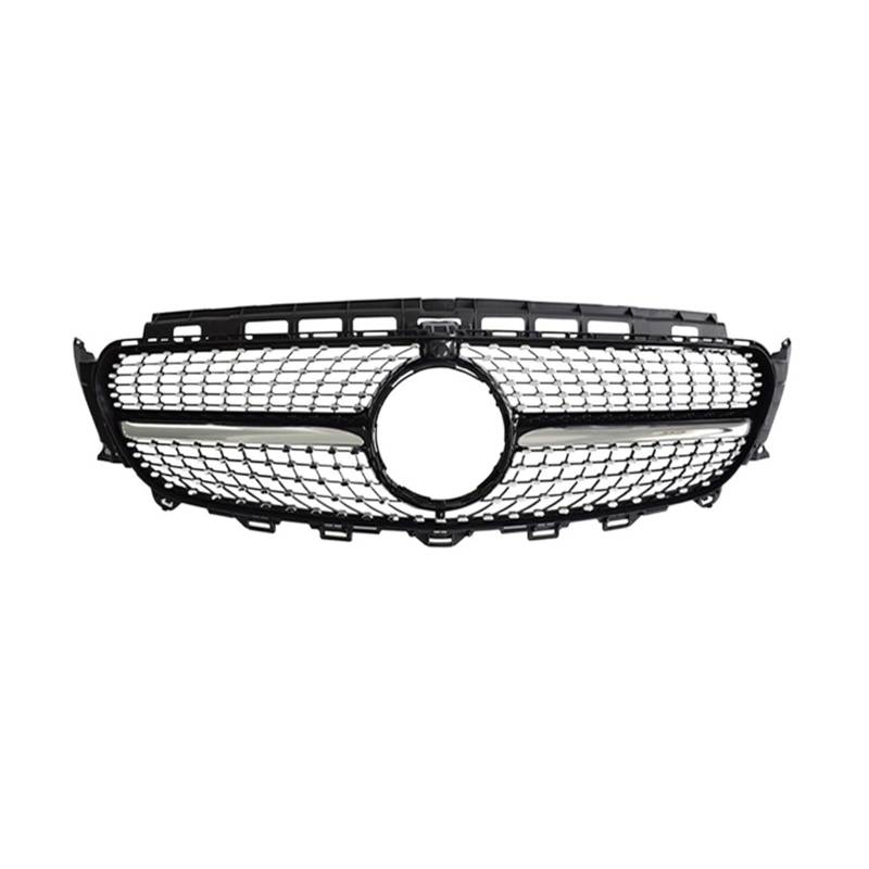 W213 Diamonds Grille E43 E450 Frontstoßstange Racing Grill Kompatibel for E-Klasse 2016 E200 E300 E250 ohne Mitte E320 E350(Black silver b) von VEXRLUHS