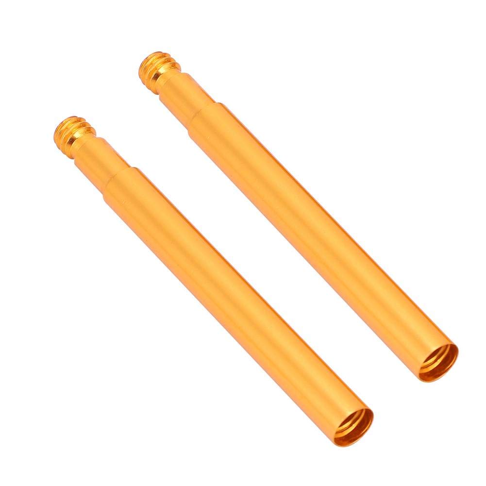 Fahrrad Presta Valve Extender, 2 Stücke 60mm Ventilverlängerung Rennrad Extender Innenreifen Ventile Verlängerung Radfahren Zubehör(Golden) von VGEBY